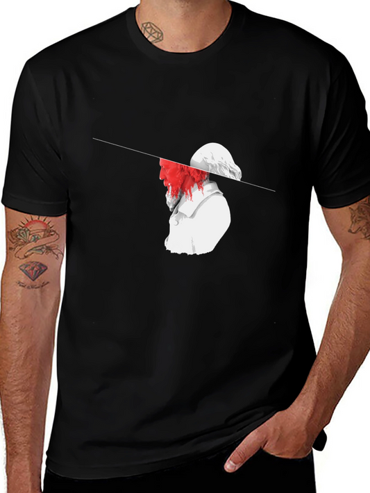 Abstract Statue Graphic T-Shirt
