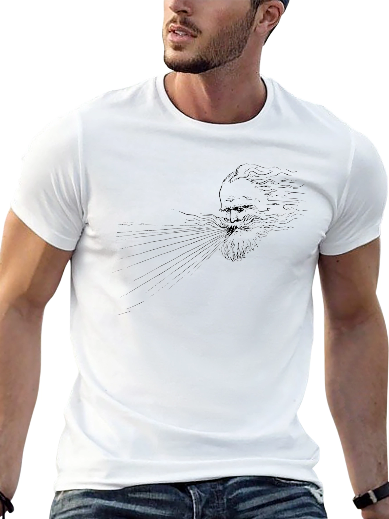 Mystic Wind Mens Black Graphic Tee