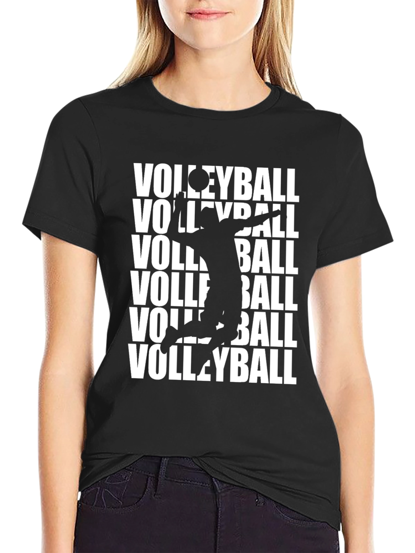 Volleyball Player Graphic Print T-Shirt