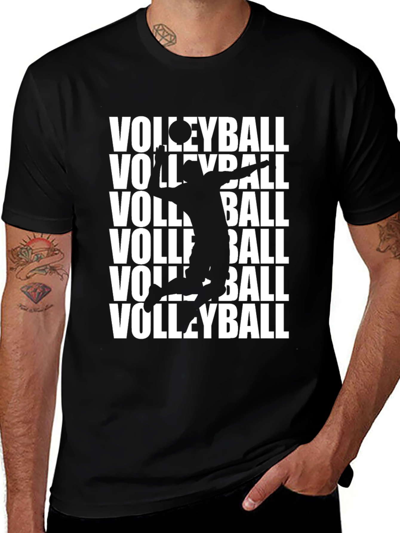Volleyball Player Graphic Print T-Shirt