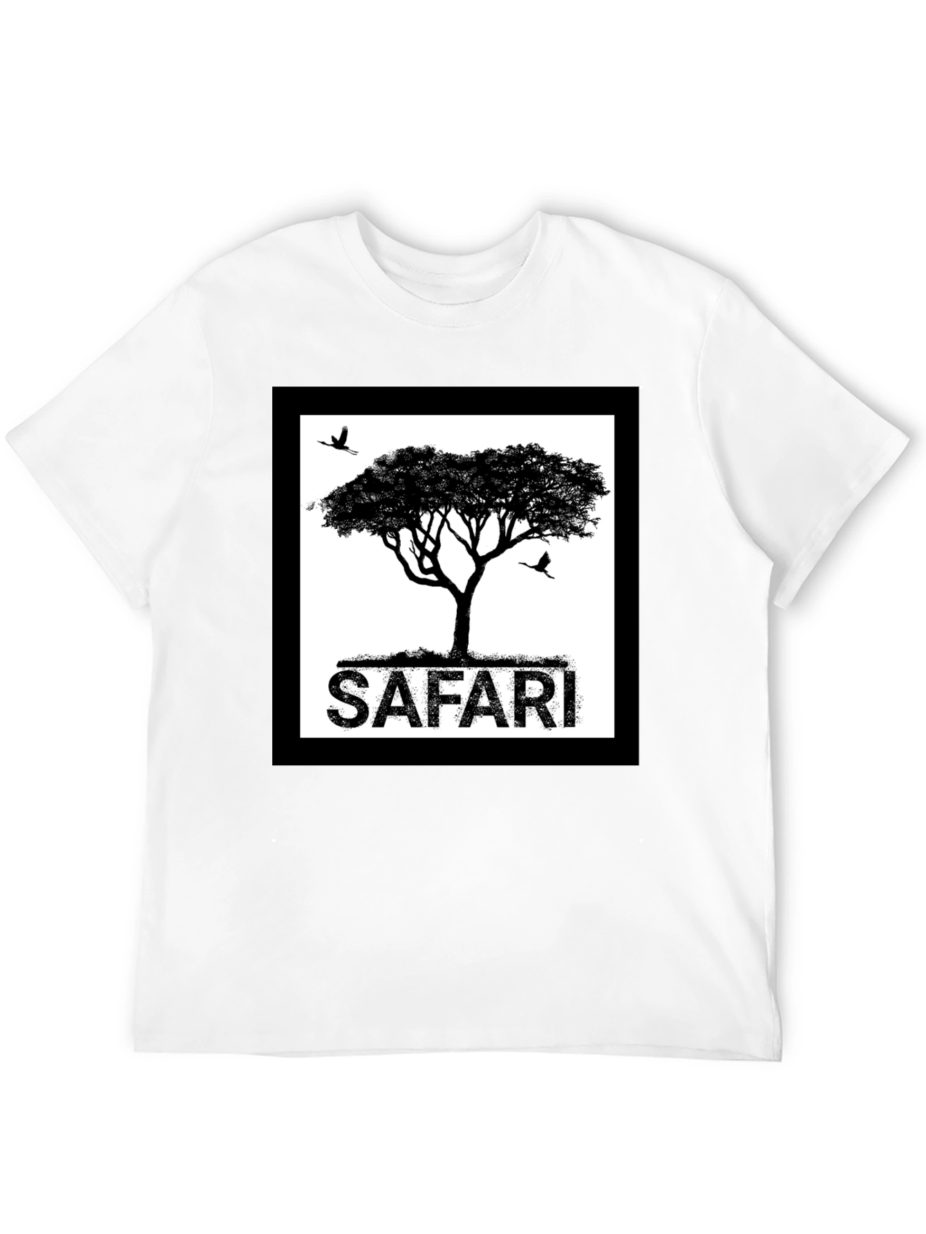 Safari Tree Graphic Black T-Shirt