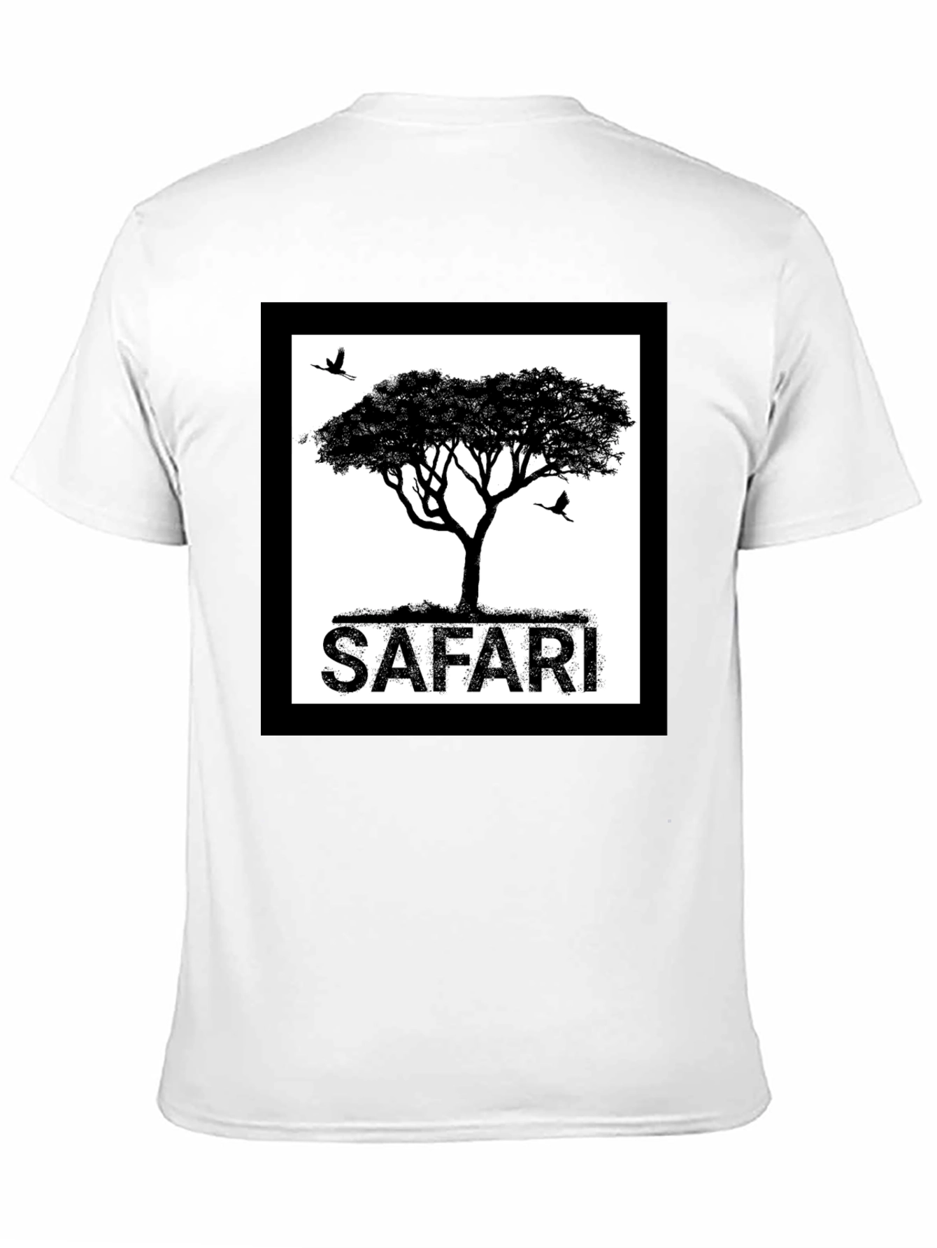 Safari Tree Graphic Black T-Shirt