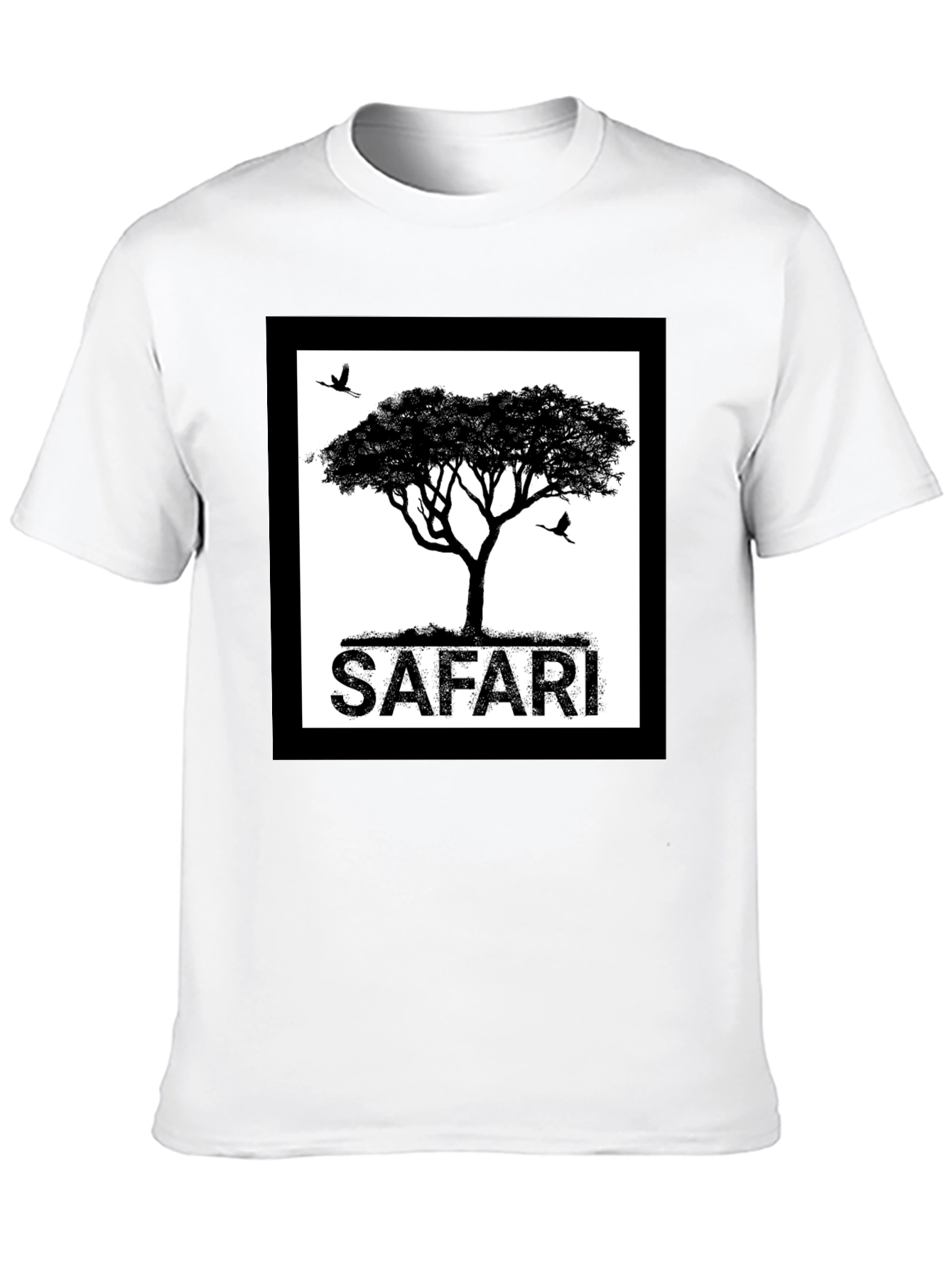 Safari Tree Graphic Black T-Shirt