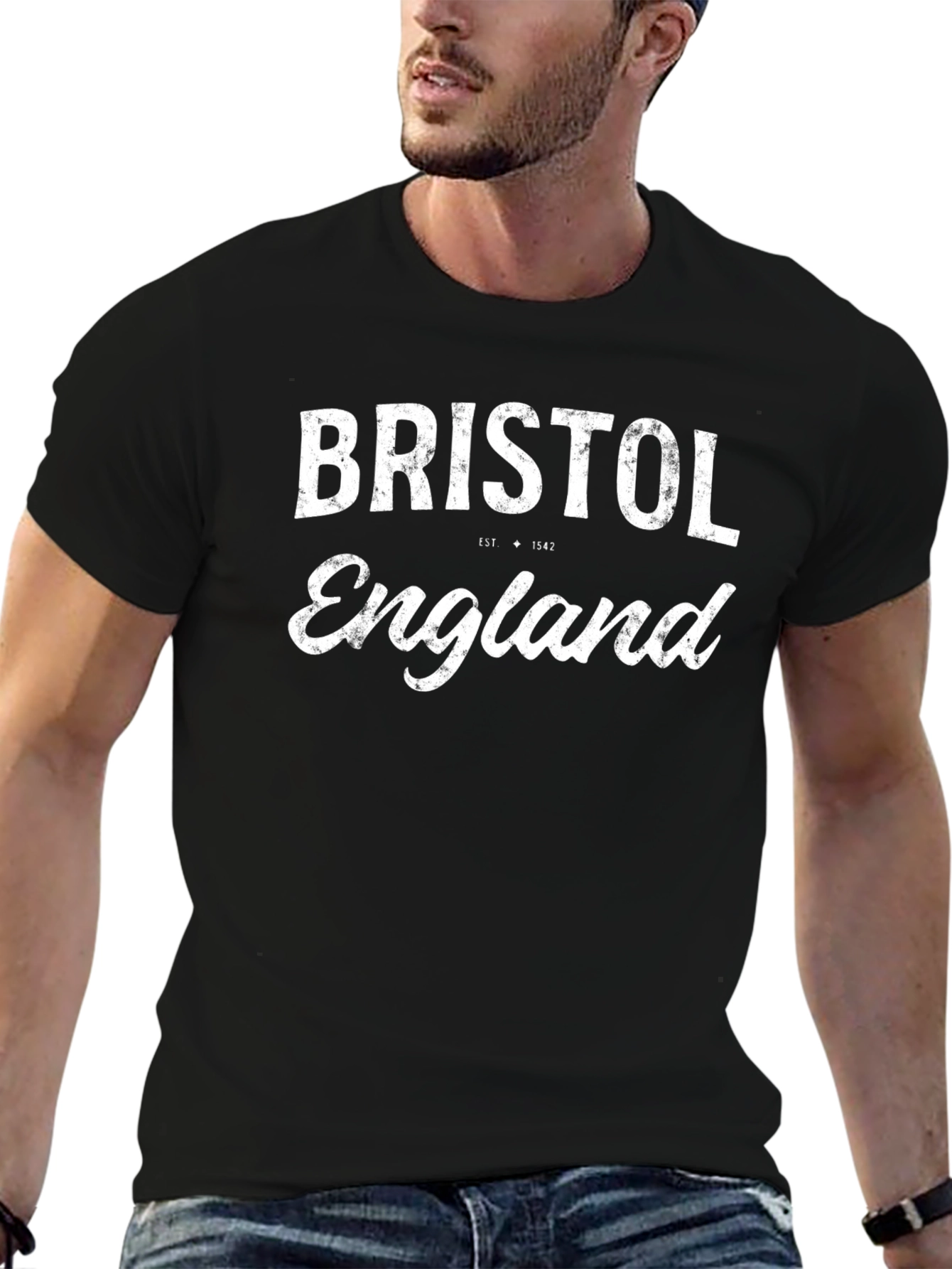 Bristol England Est. 1542 Black T-Shirt