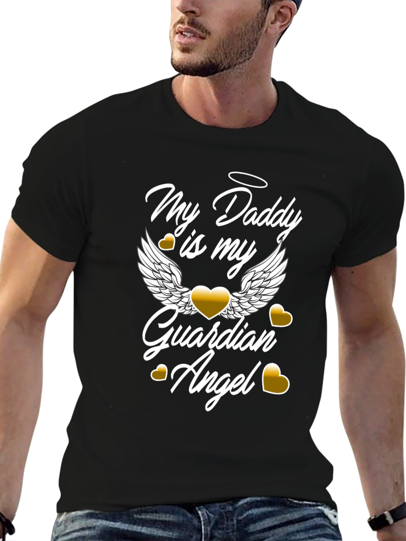 My Daddy is My Guardian Angel Graphic T-Shirt