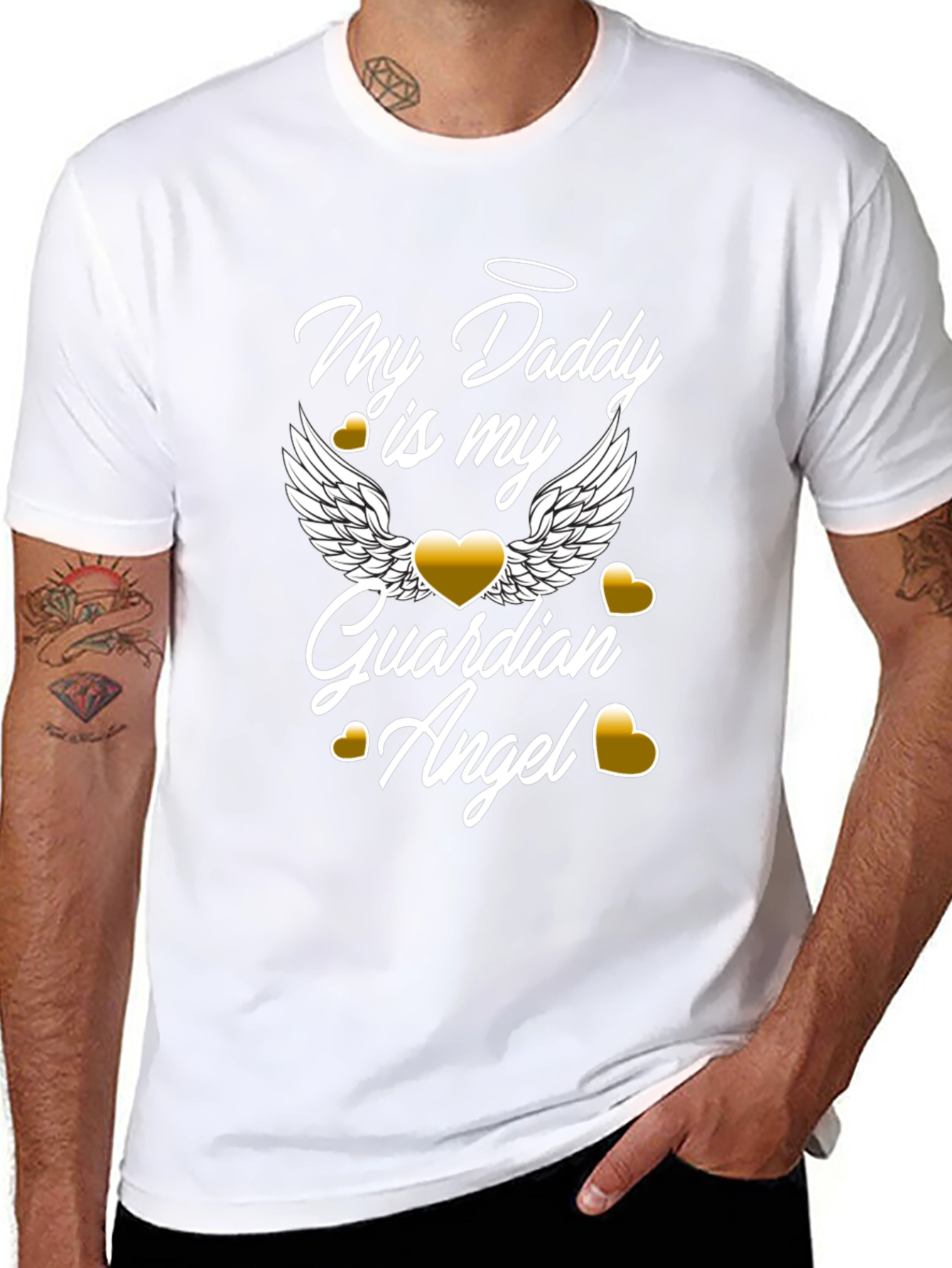 My Daddy is My Guardian Angel Graphic T-Shirt