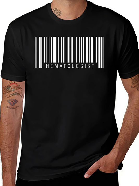 Hematologist Barcode T-Shirt - Black