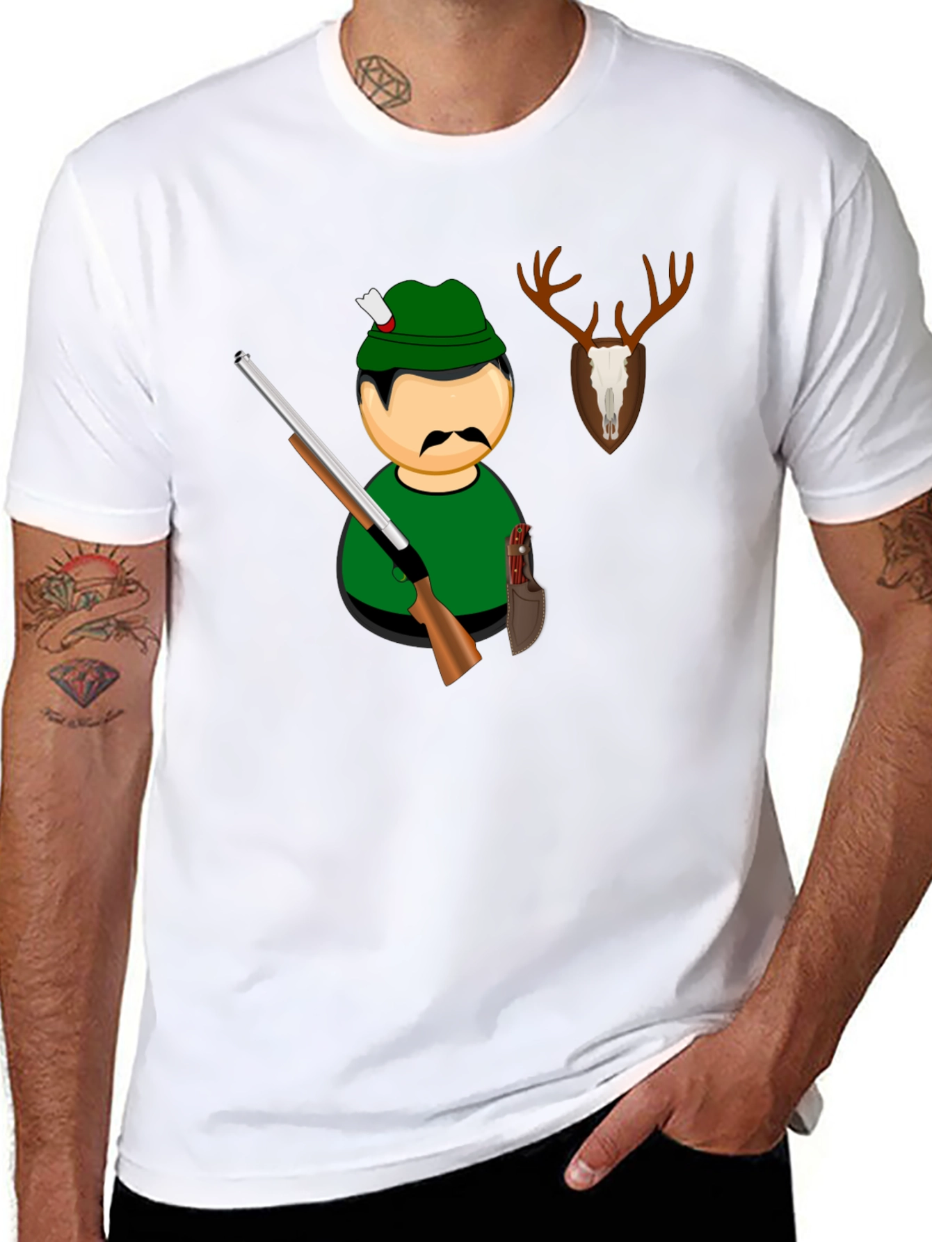 Hunter Graphic Tee - Novelty Design T-Shirt