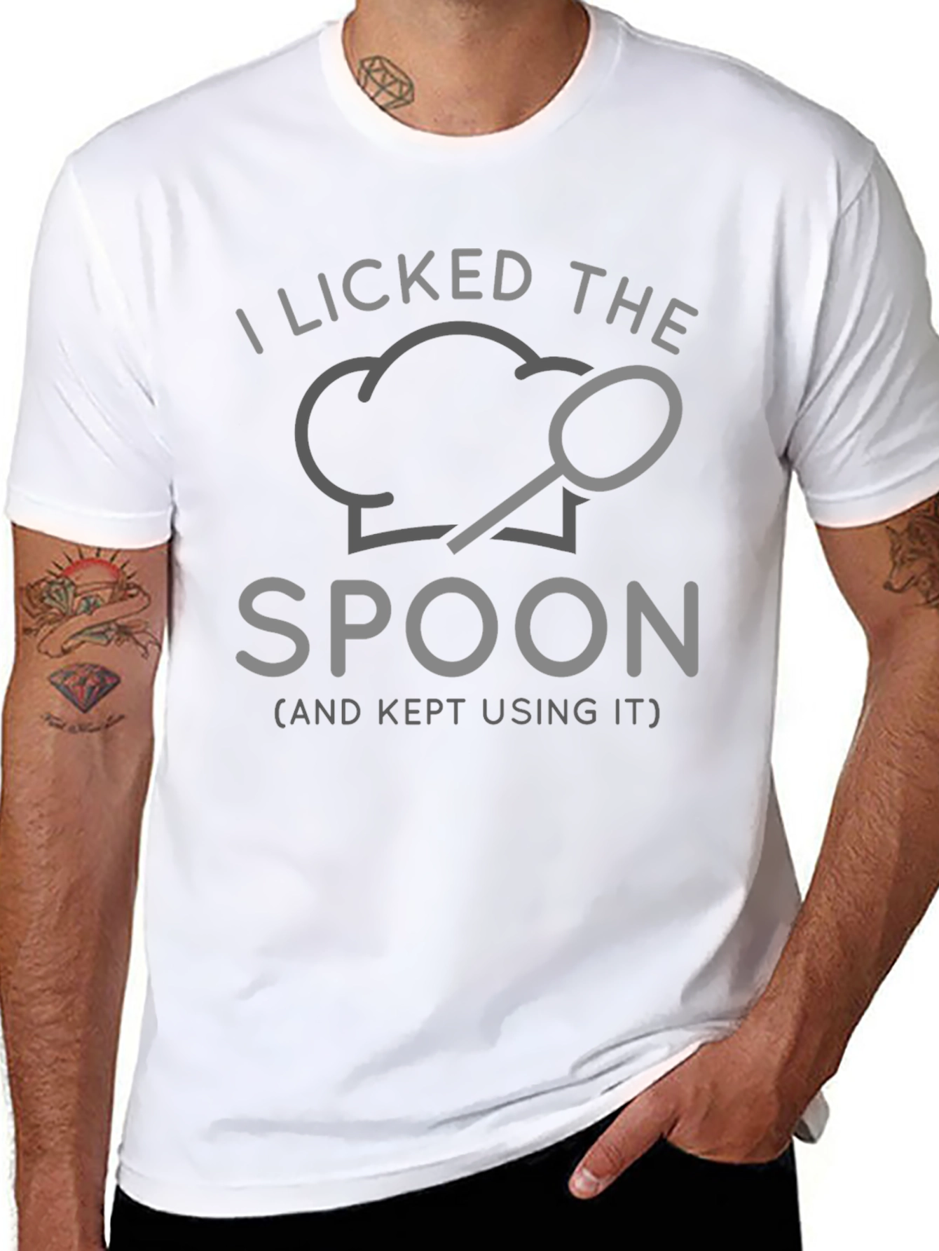 I Licked The Spoon T-Shirt - Funny Chef Shirt