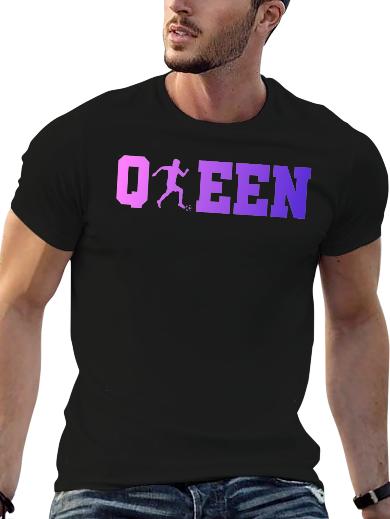Soccer Queen Black T-Shirt