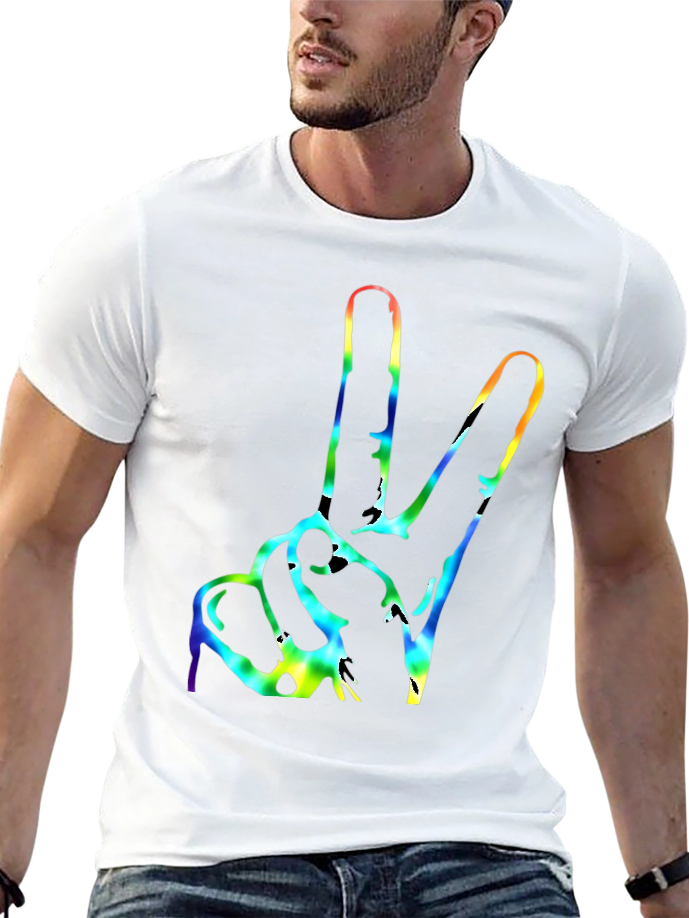 Peace Sign Tie Dye Graphic T-Shirt