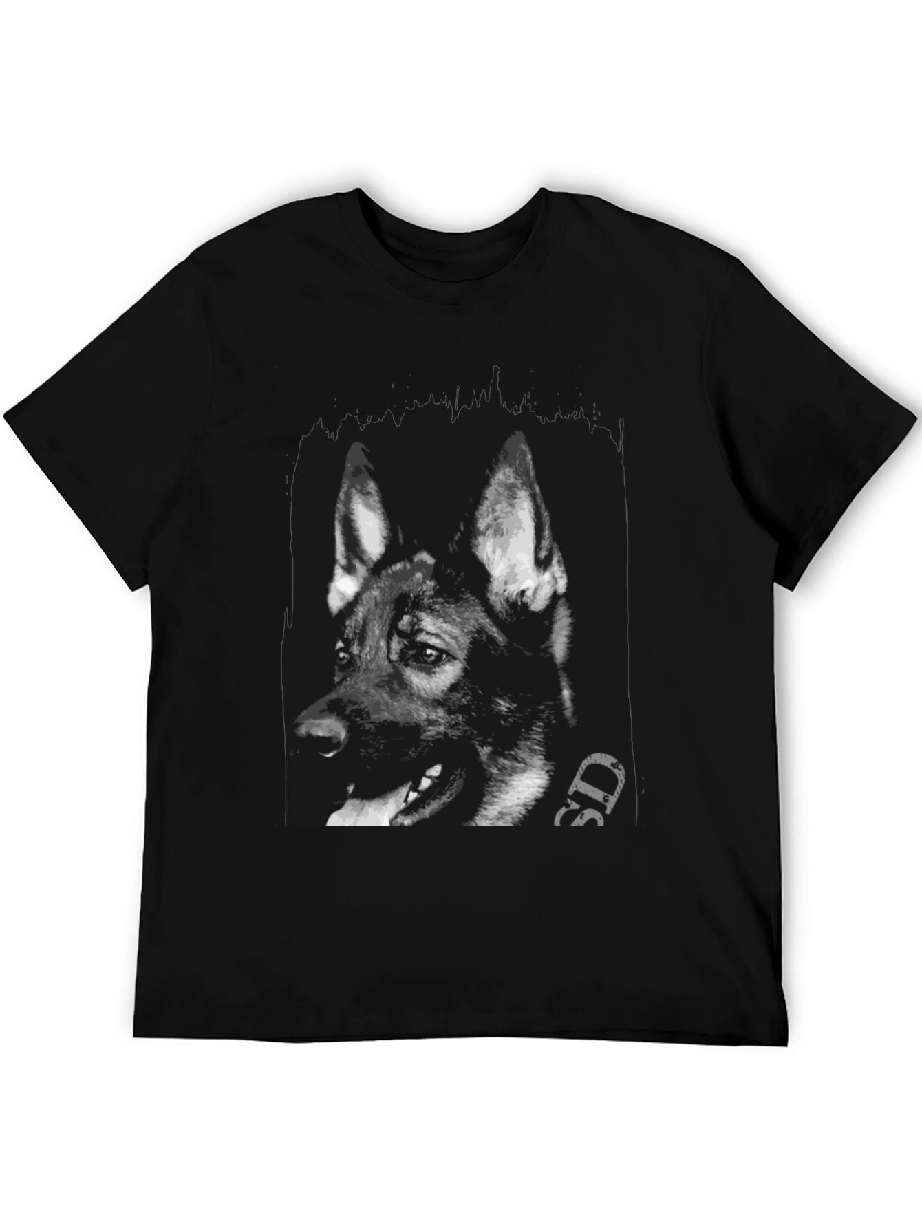 German Shepherd Dog Graphic Print T-Shirt