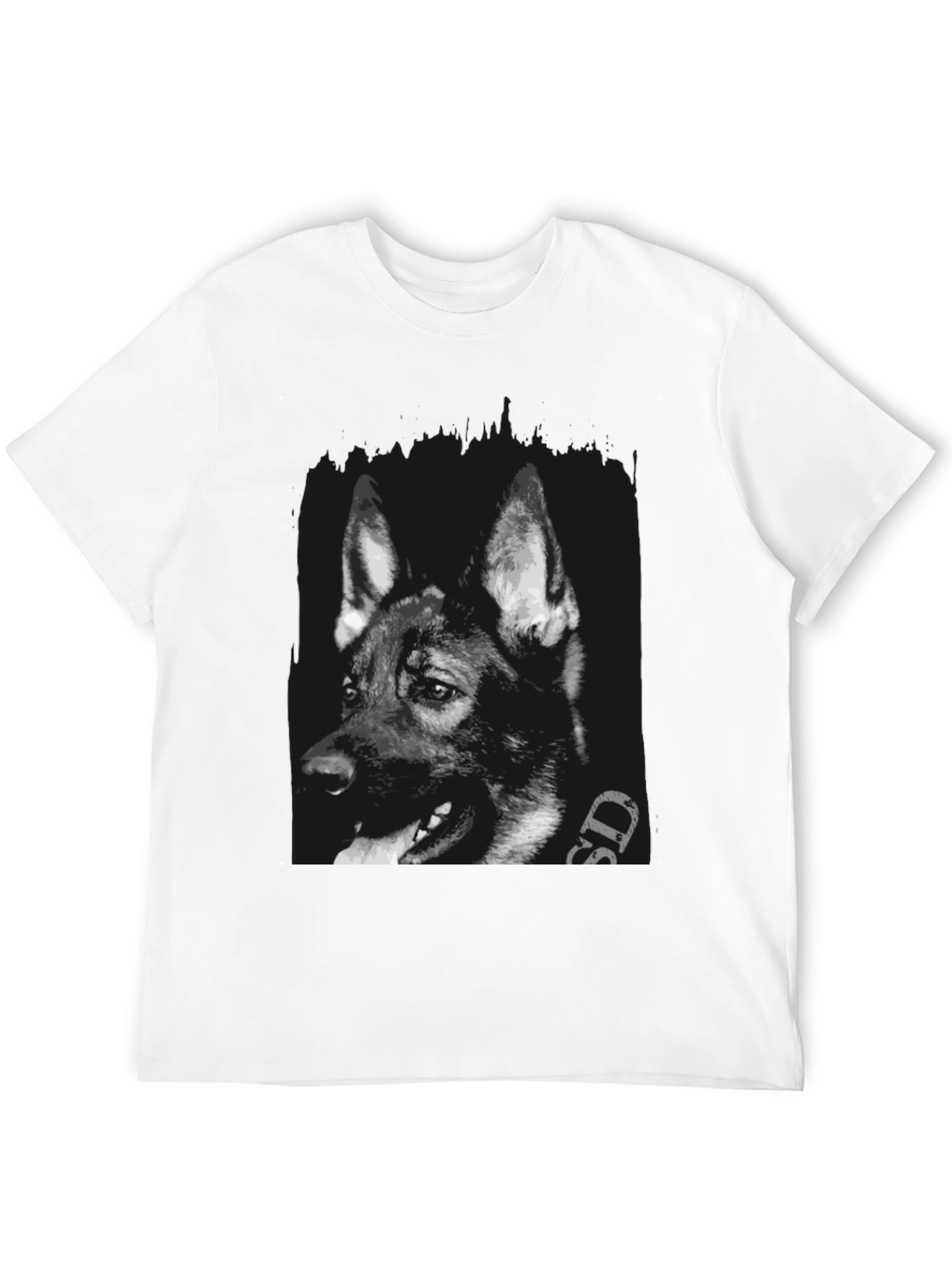 German Shepherd Dog Graphic Print T-Shirt