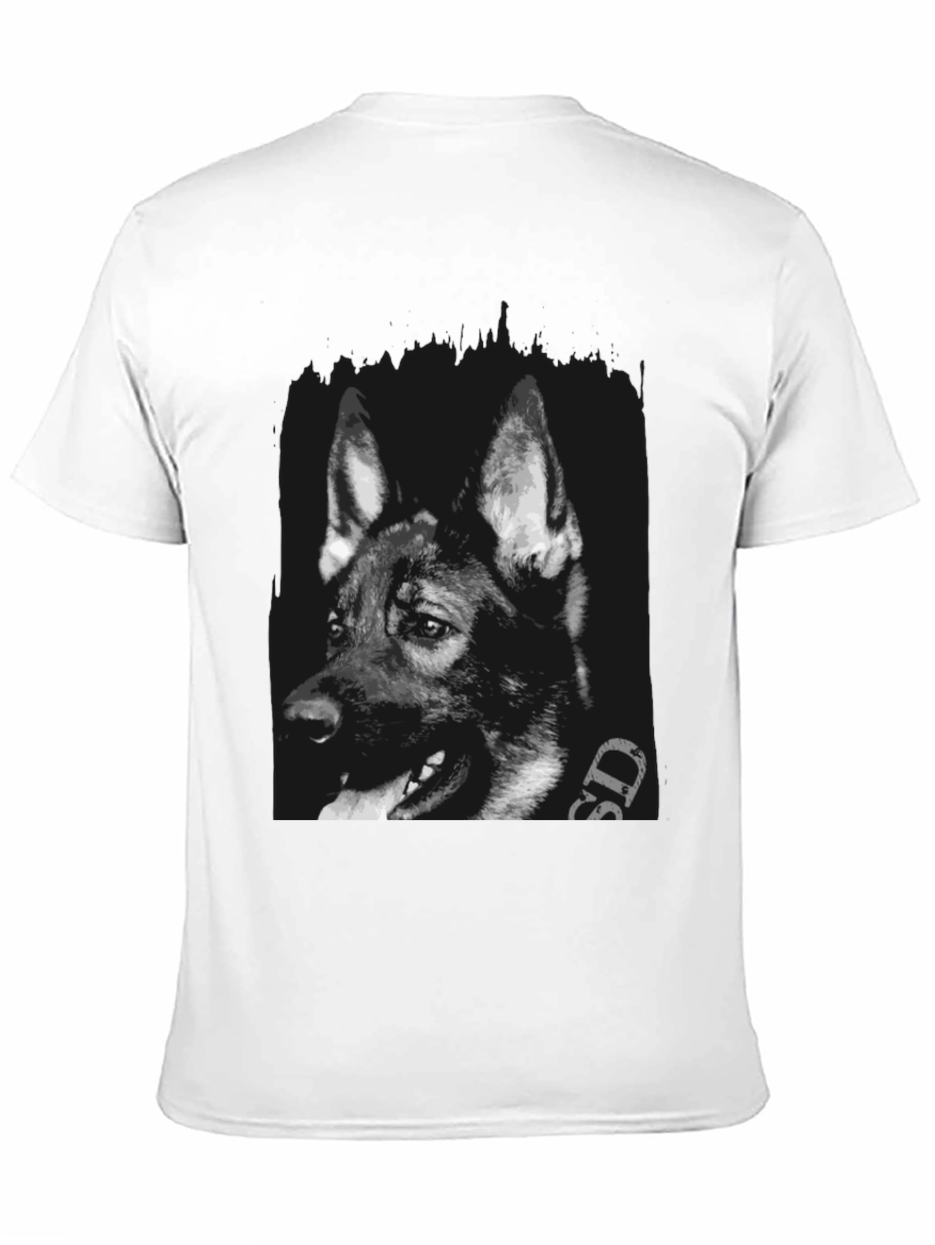 German Shepherd Dog Graphic Print T-Shirt