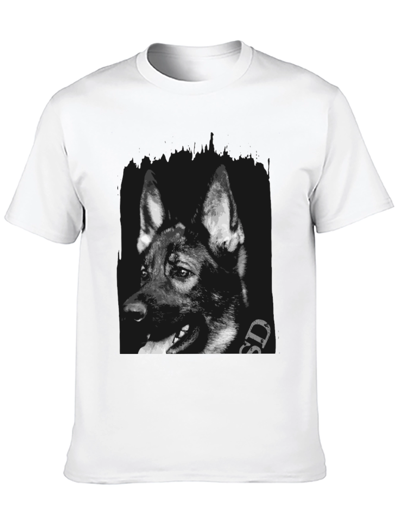 German Shepherd Dog Graphic Print T-Shirt