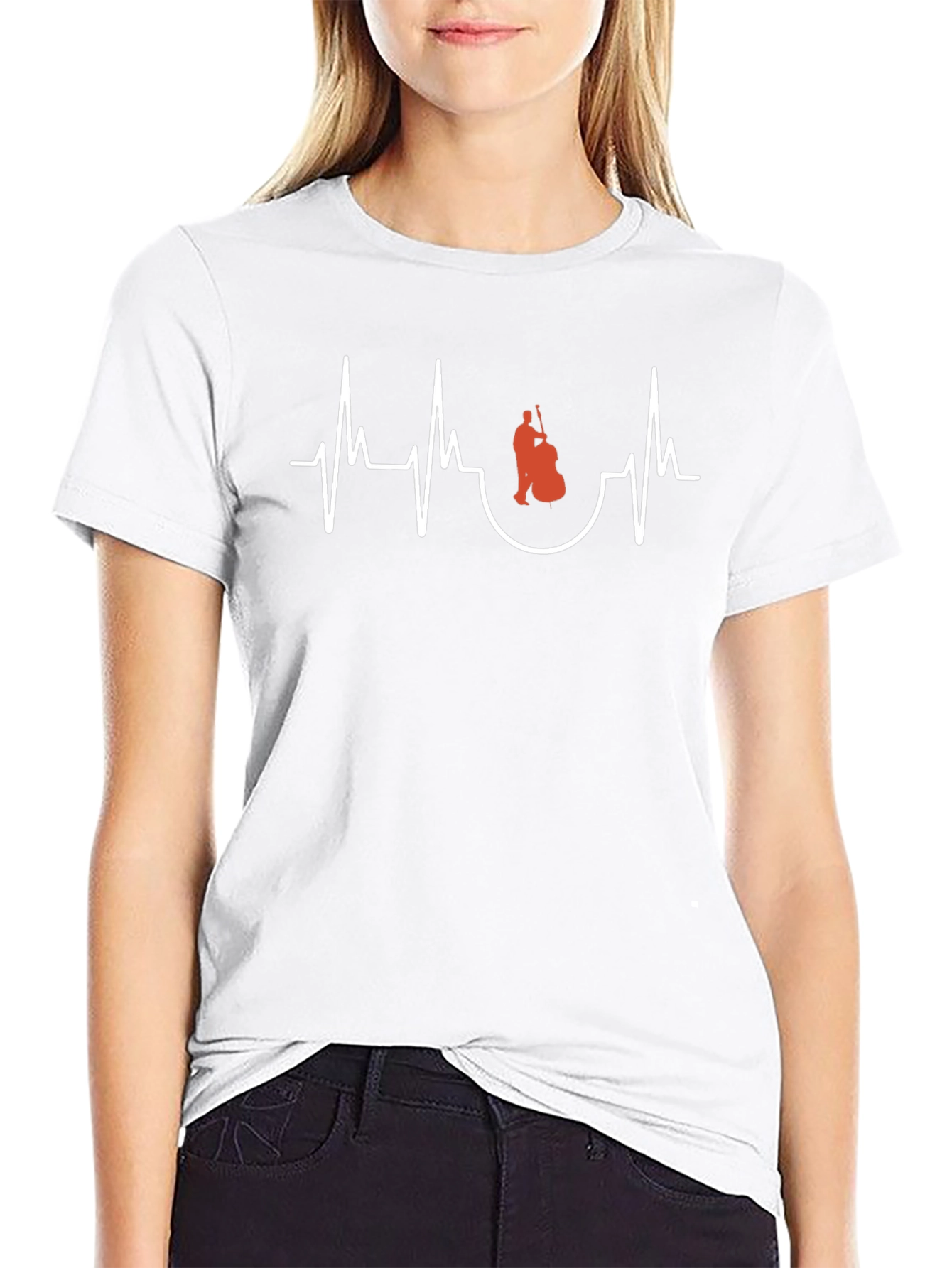 Bass Player Heartbeat T-Shirt