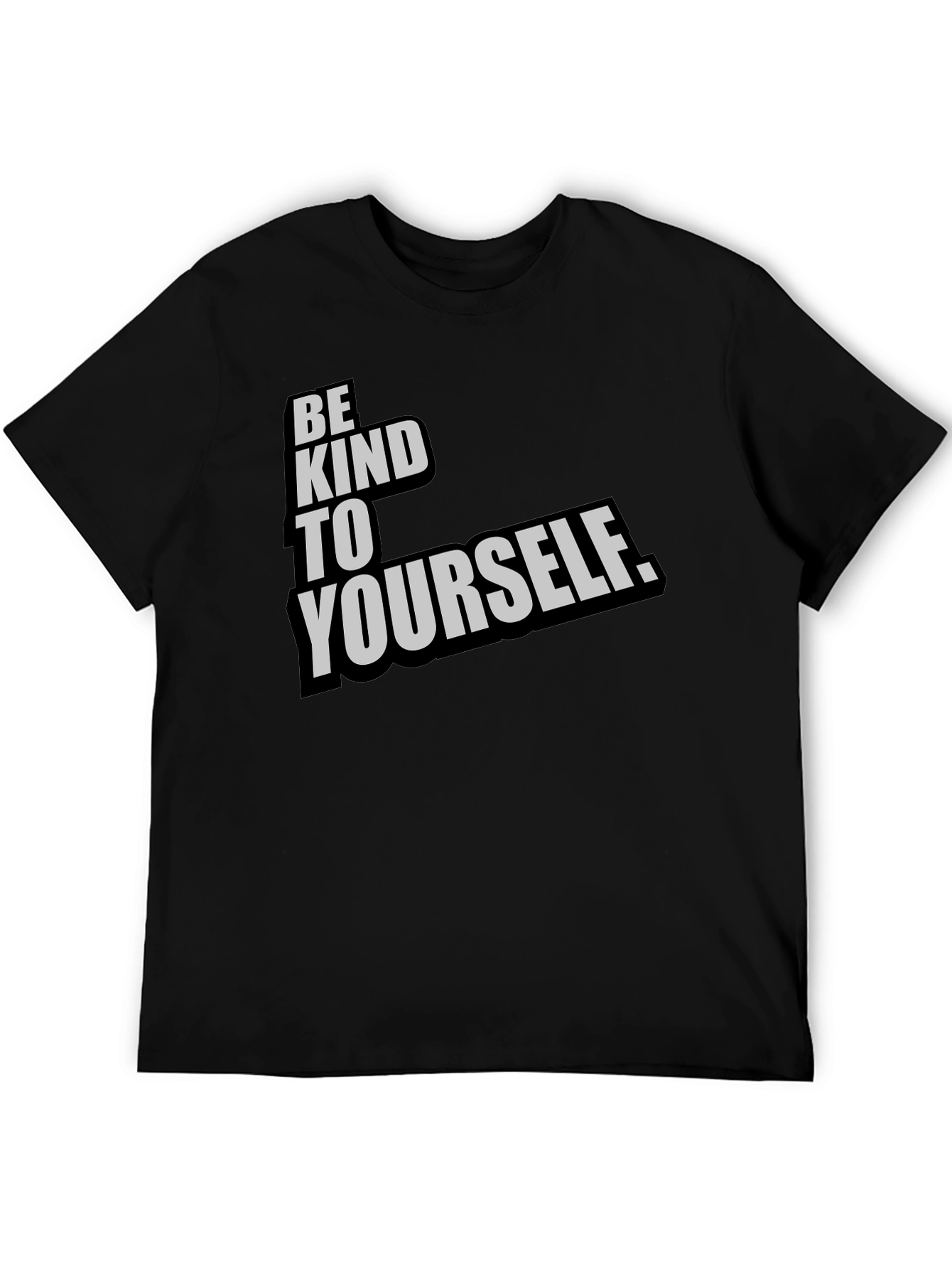 Be Kind To Yourself T-Shirt - Black Crew Neck