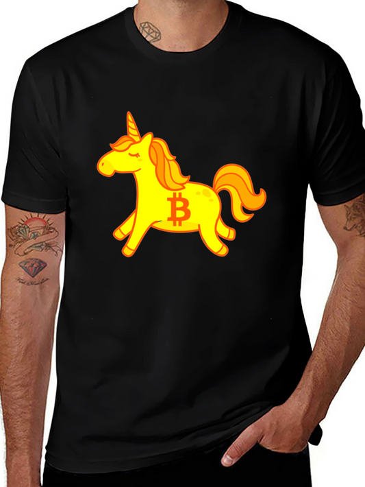 Bitcoin Unicorn Black T-Shirt