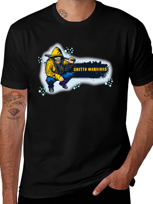 Ghetto Warriors Black Graphic T-Shirt