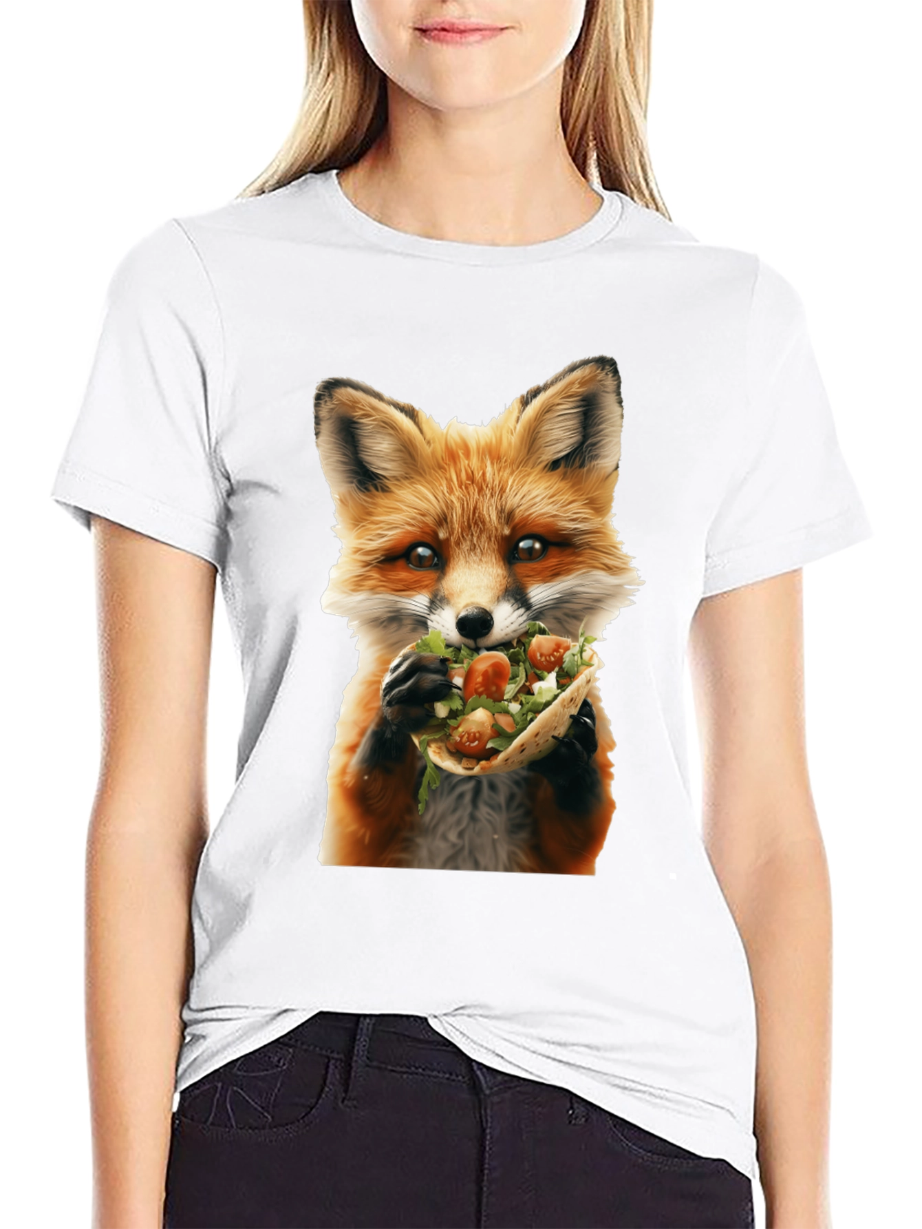 Fox Eating Taco Graphic T-Shirt