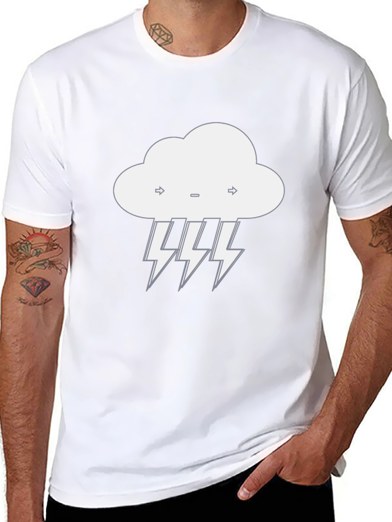 Stormy Weather Graphic Tee - Black Cotton T-Shirt