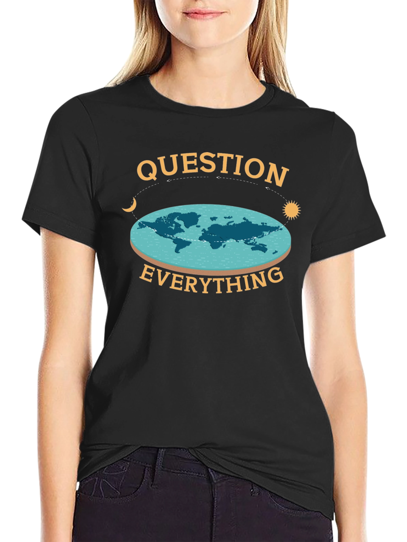 Question Everything Flat Earth T-Shirt