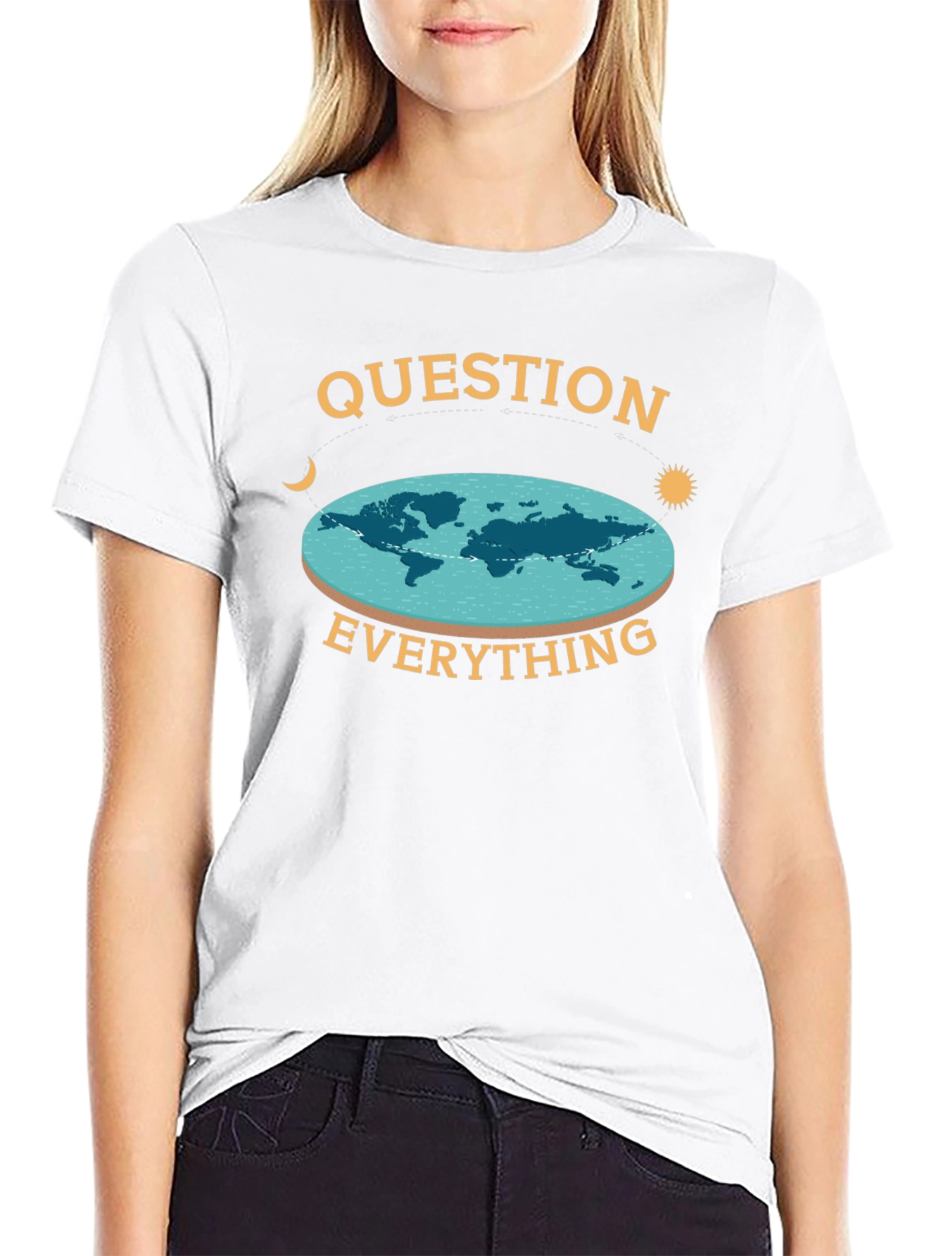Question Everything Flat Earth T-Shirt