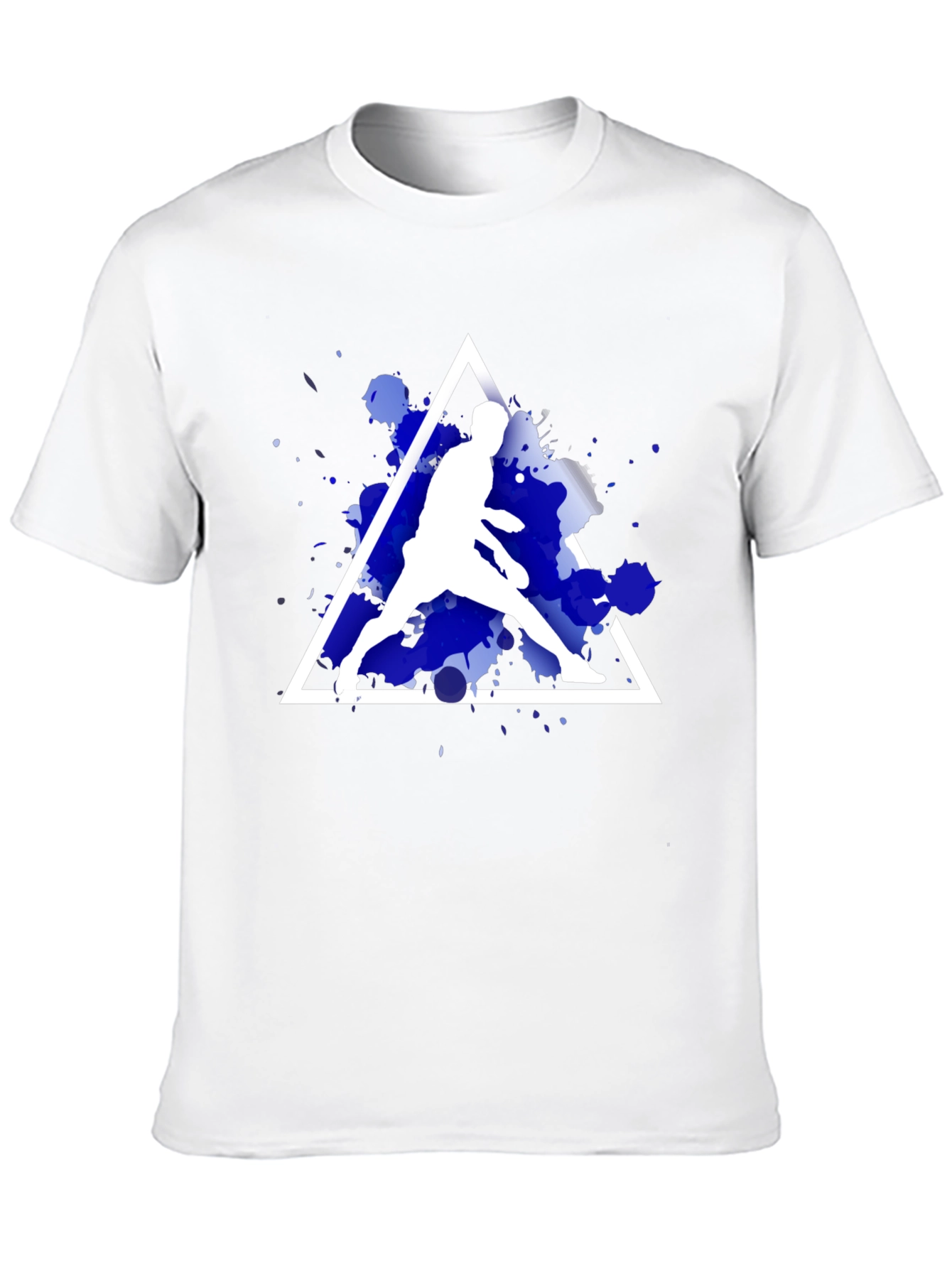 Abstract Sportsman Graphic Tee - Stylish Casual Wear