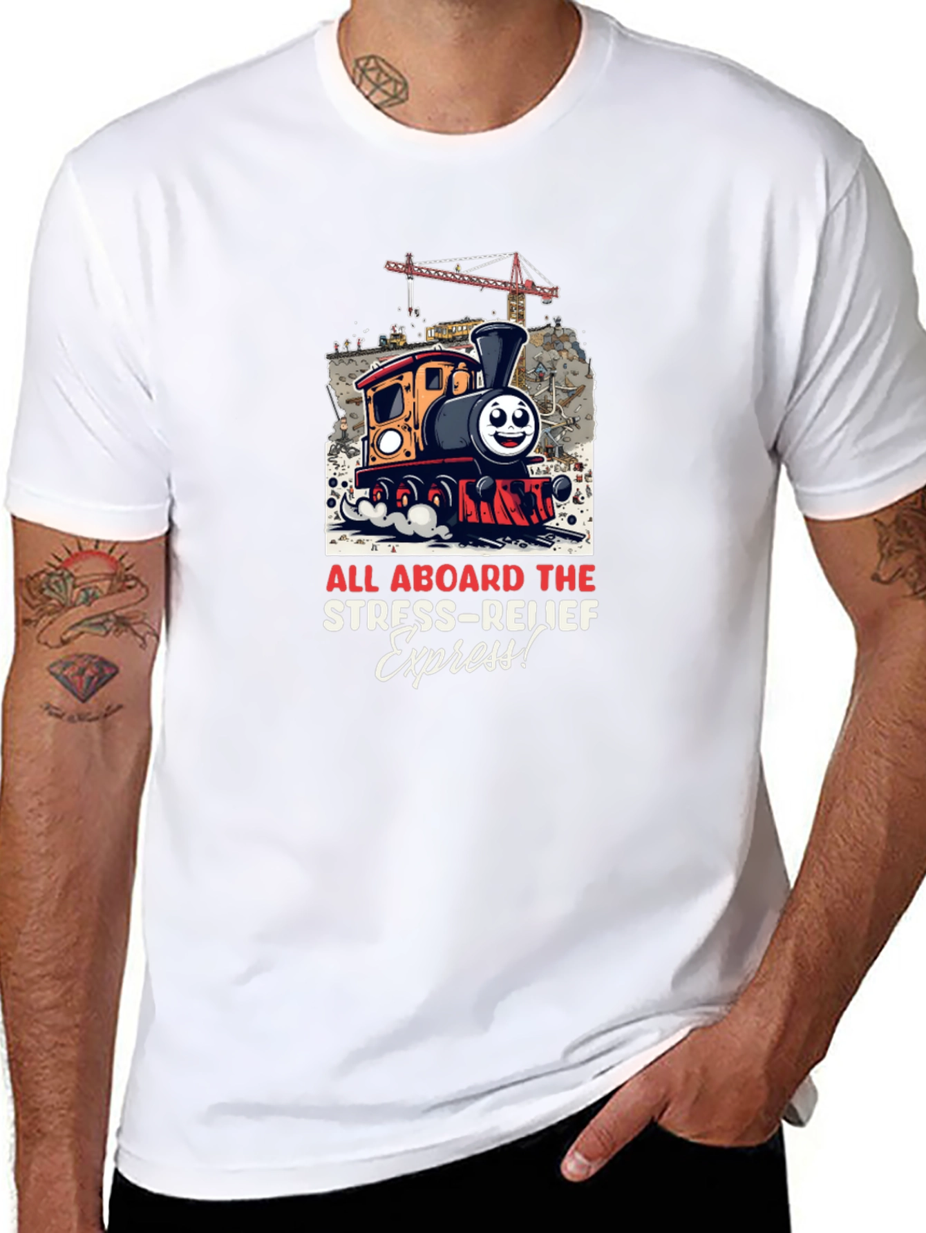 Stress-Relief Express Train Graphic Tee