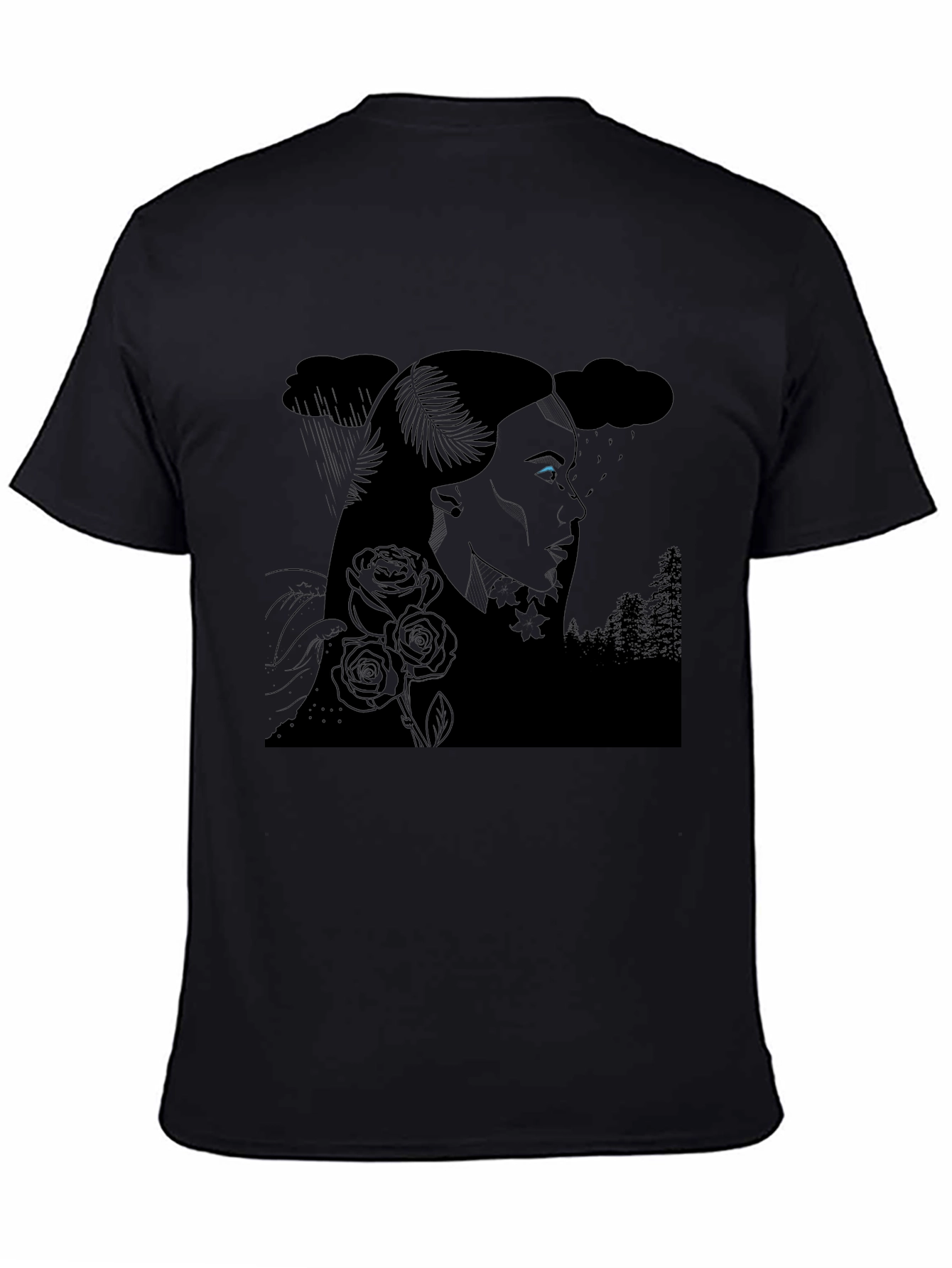 Ethereal Woman Graphic Tee - Black
