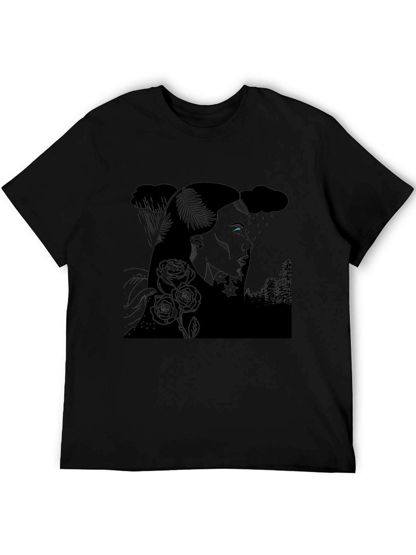 Ethereal Woman Graphic Tee - Black