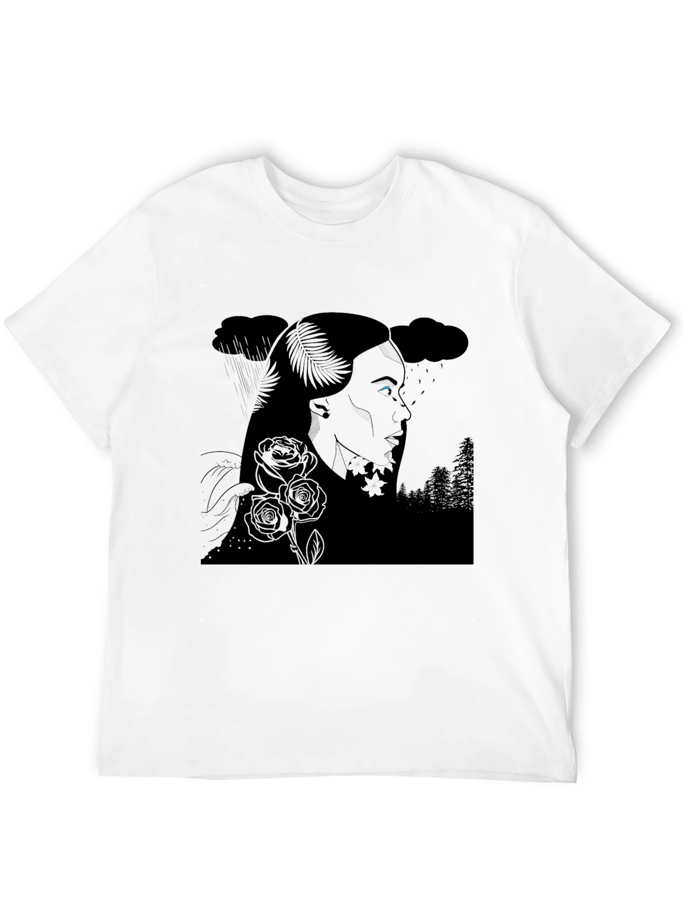 Ethereal Woman Graphic Tee - Black