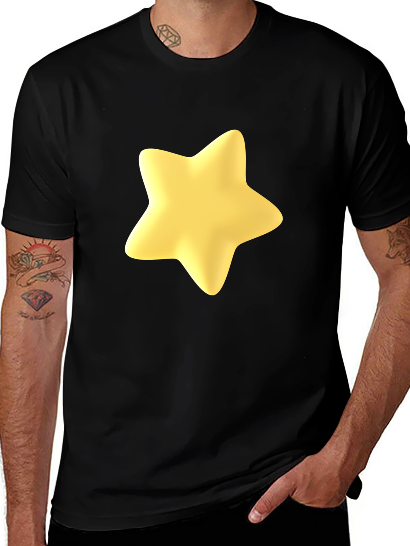 Star Graphic Black Tee