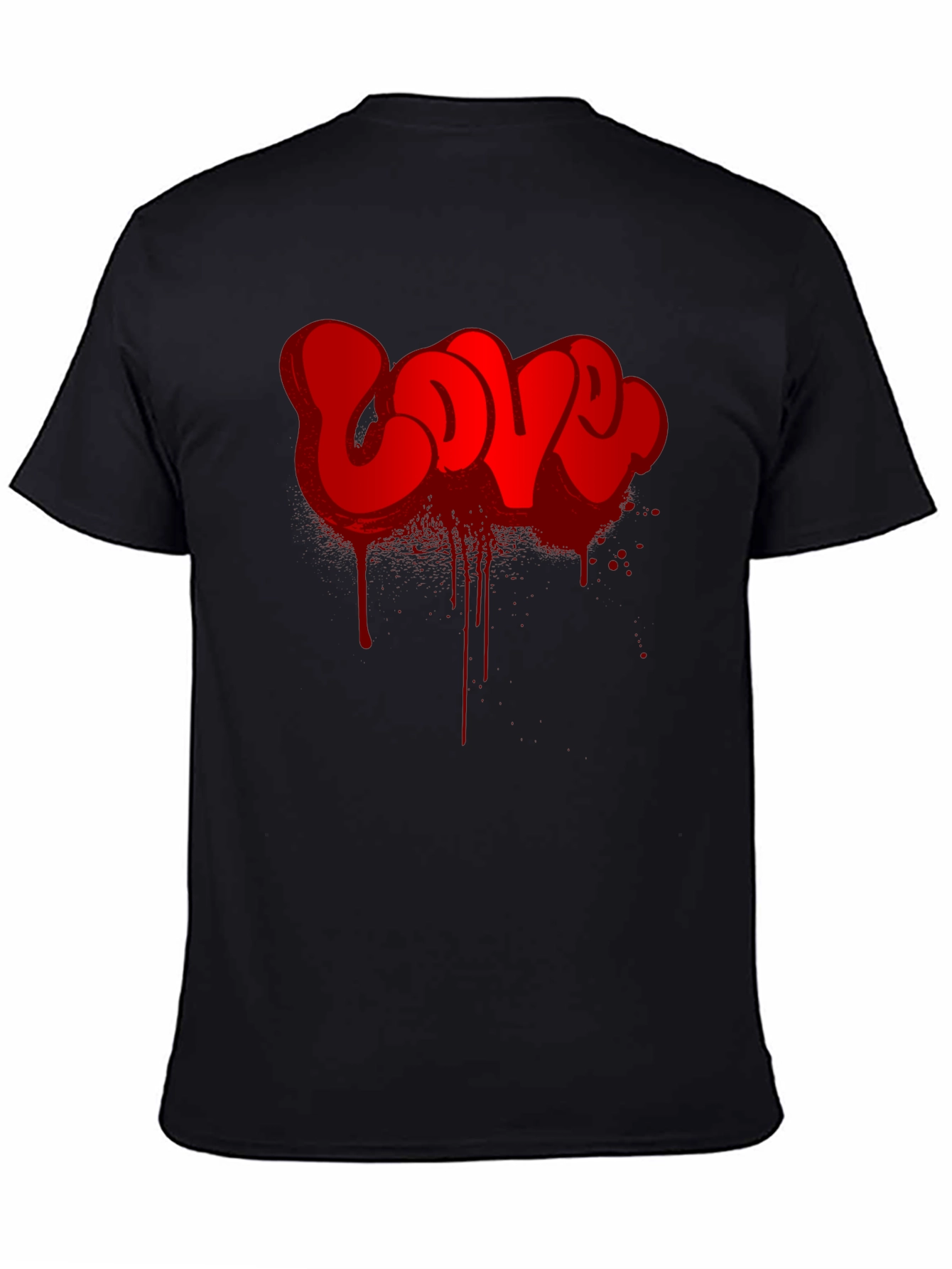 Red LOVE Graffiti Graphic T-Shirt
