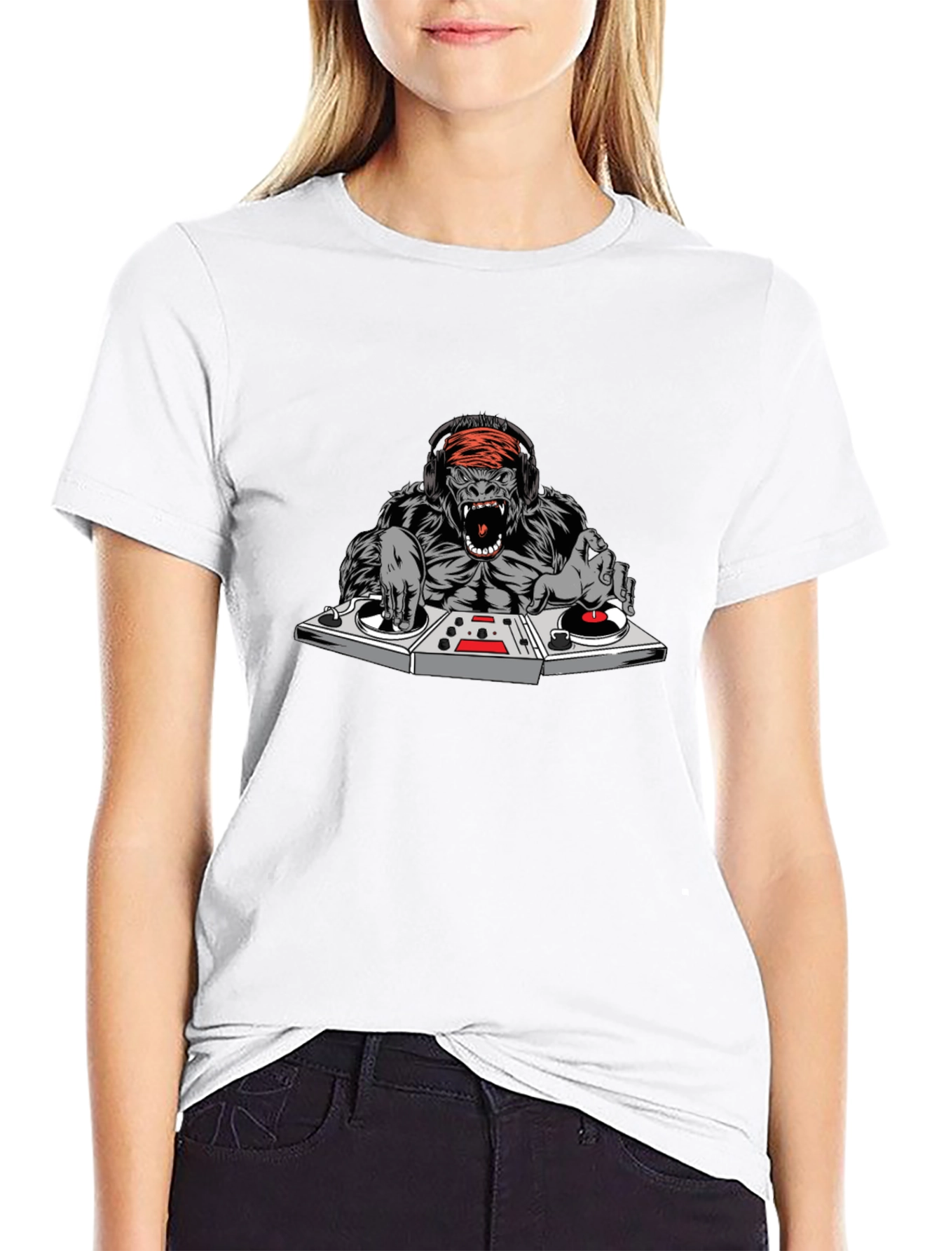 DJ Gorilla Graphic T-Shirt - Black