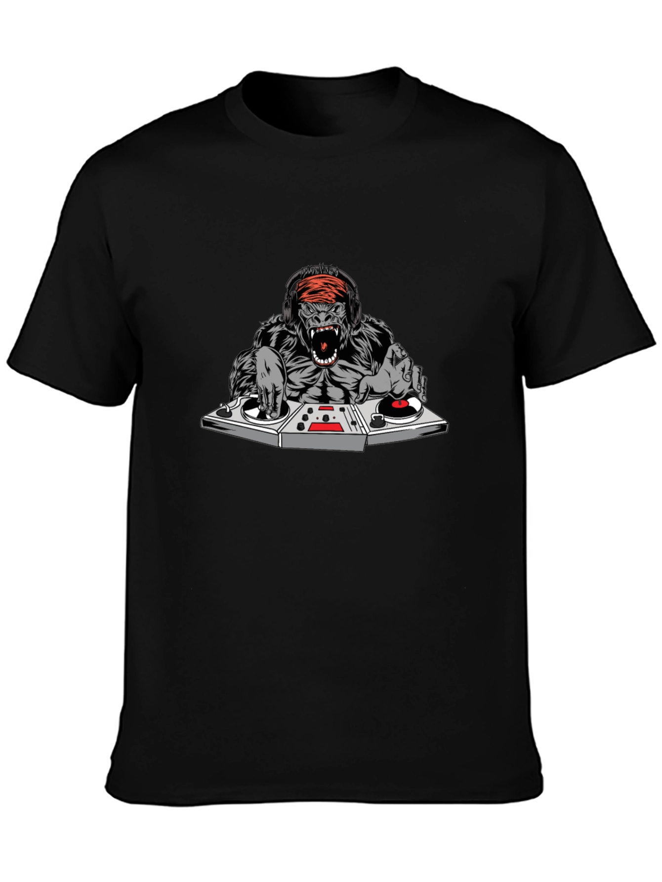 DJ Gorilla Graphic T-Shirt - Black