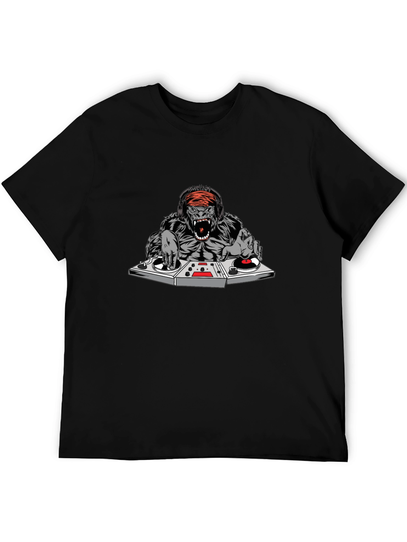 DJ Gorilla Graphic T-Shirt - Black