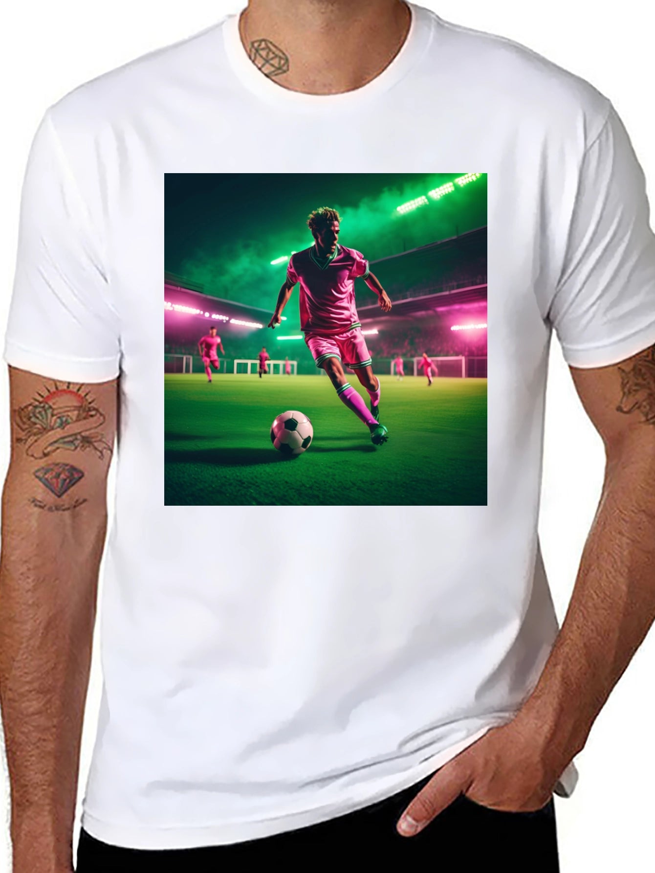 Soccer Player Graphic Tee - Stylish & Comfortable