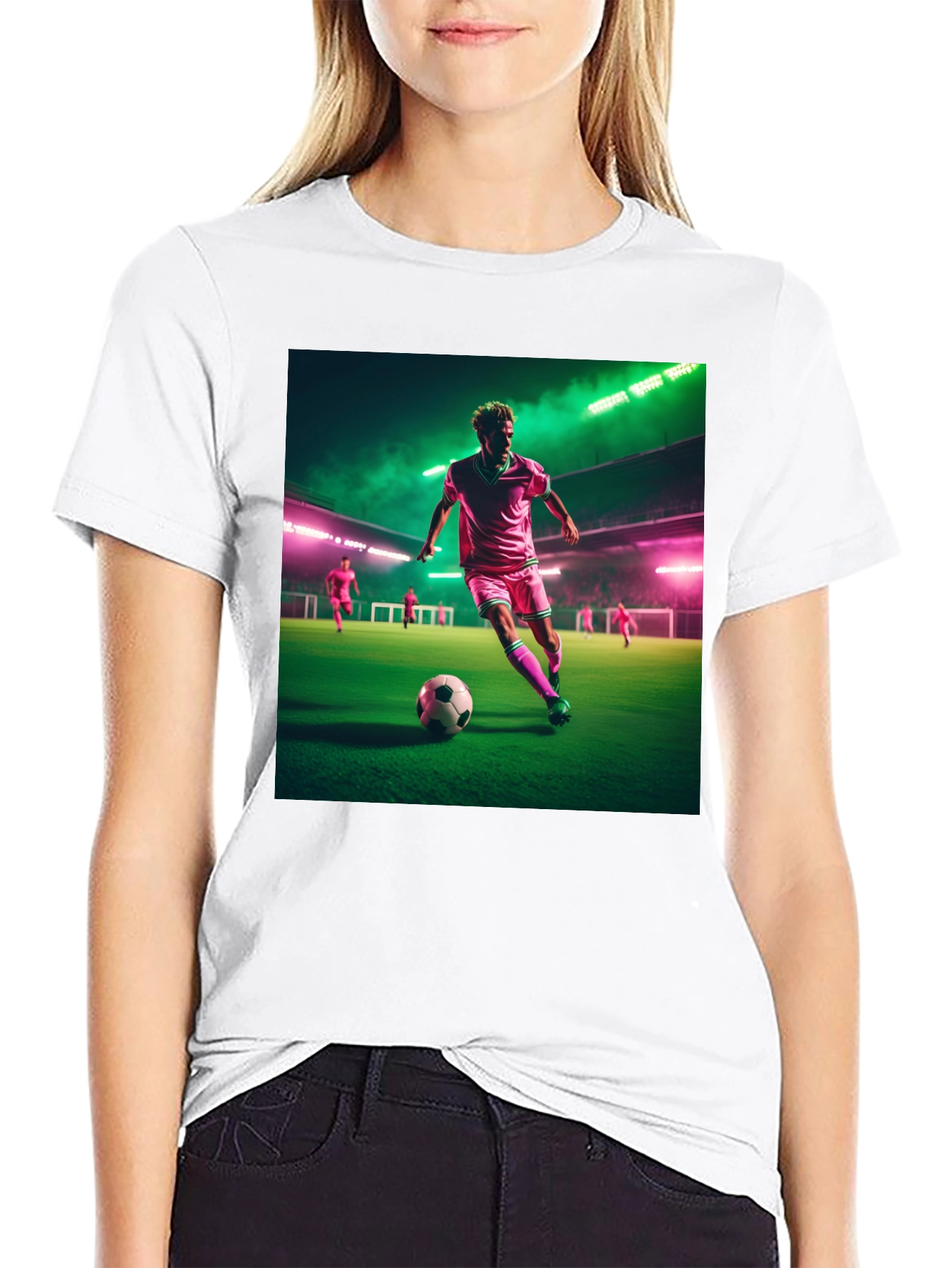Soccer Player Graphic Tee - Stylish & Comfortable