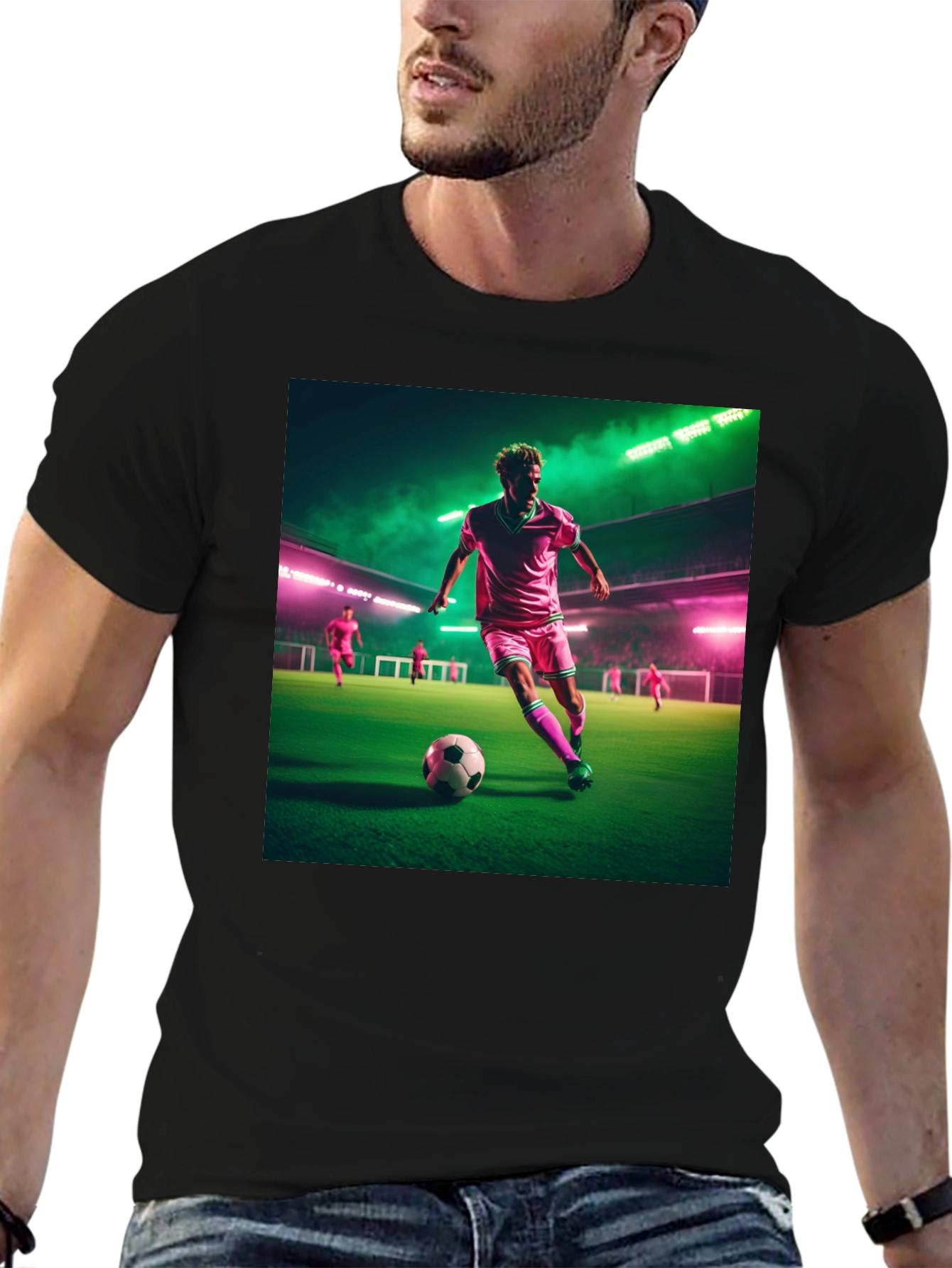 Soccer Player Graphic Tee - Stylish & Comfortable