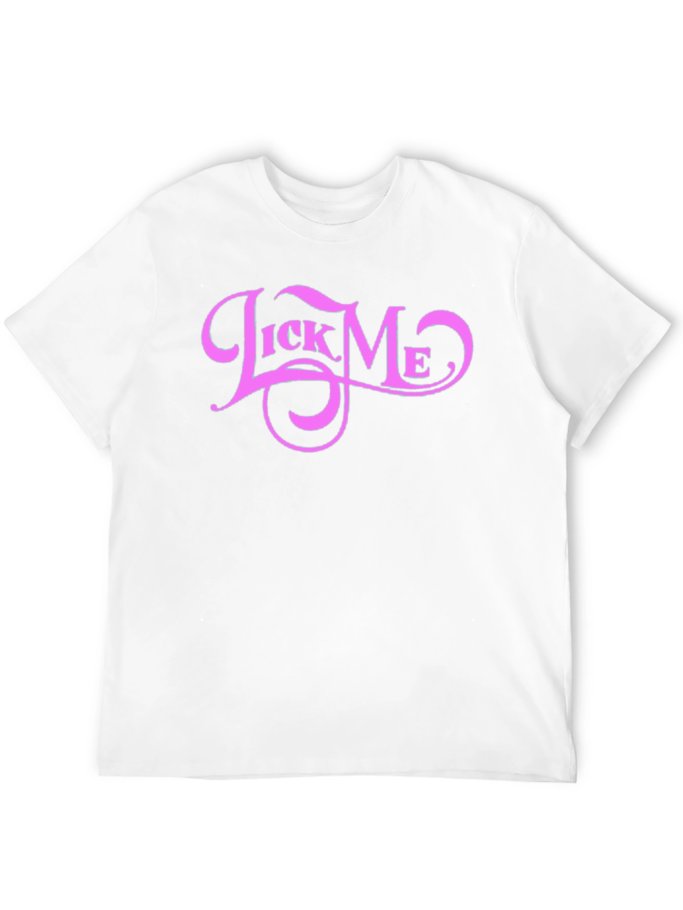 Lick Me Pink Graphic Black Tee Shirt