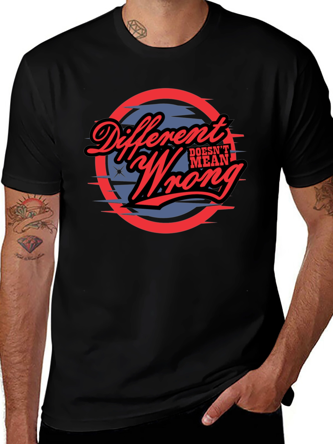 Different Doesnt Mean Wrong Graphic Tee