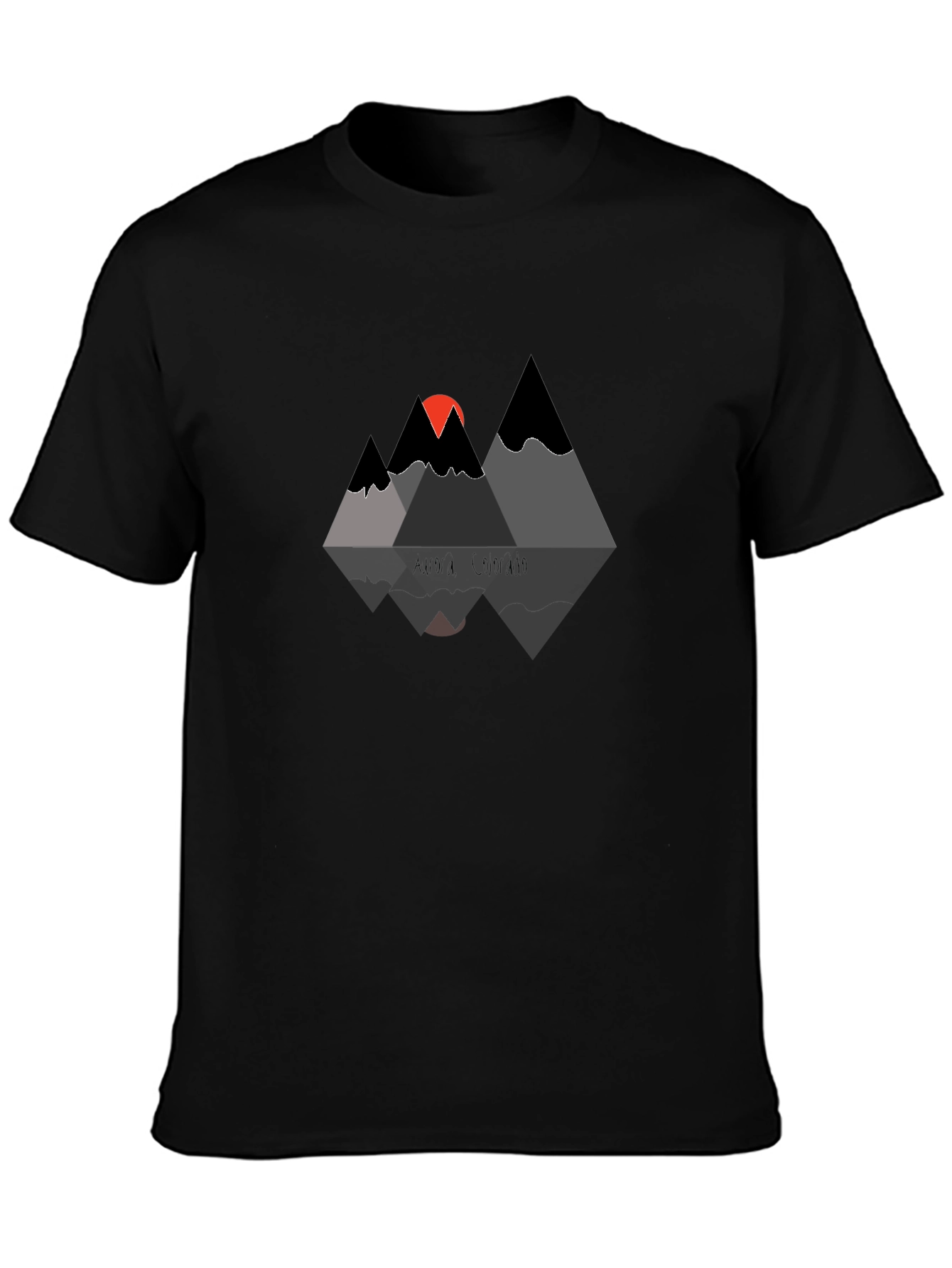 Mountain Sunset Graphic T-Shirt - Black