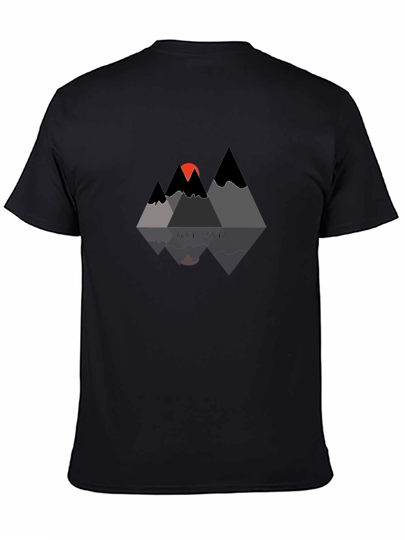 Mountain Sunset Graphic T-Shirt - Black