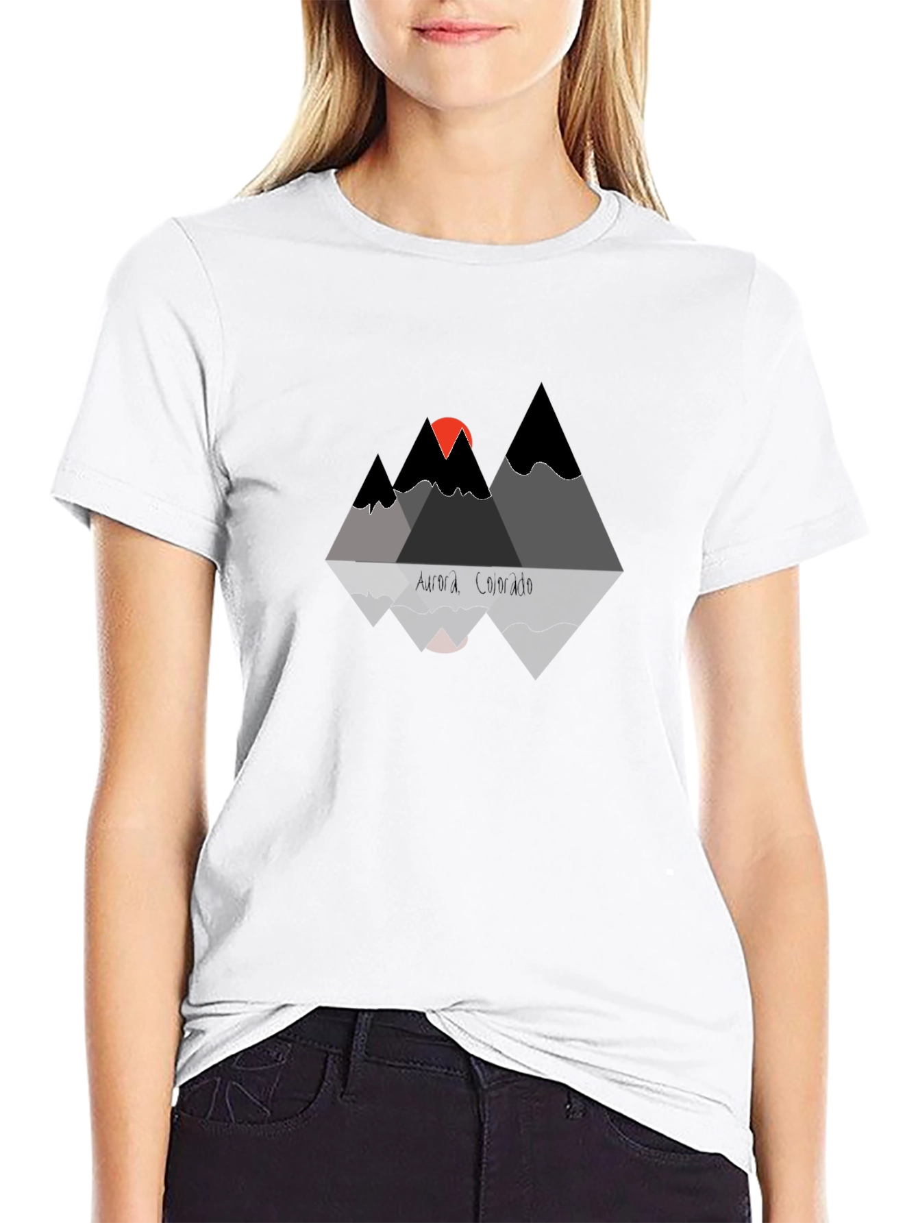 Mountain Sunset Graphic T-Shirt - Black