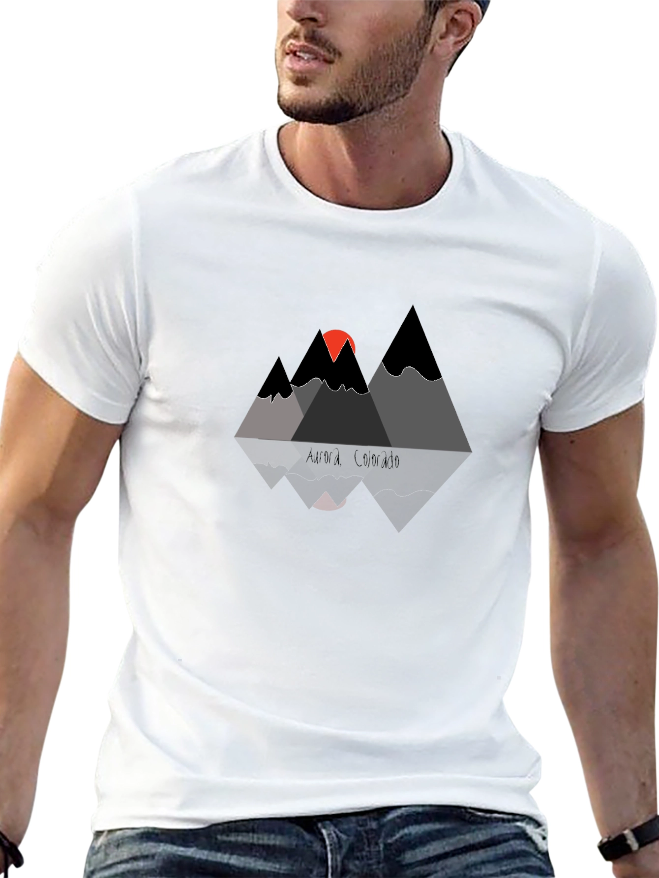 Mountain Sunset Graphic T-Shirt - Black
