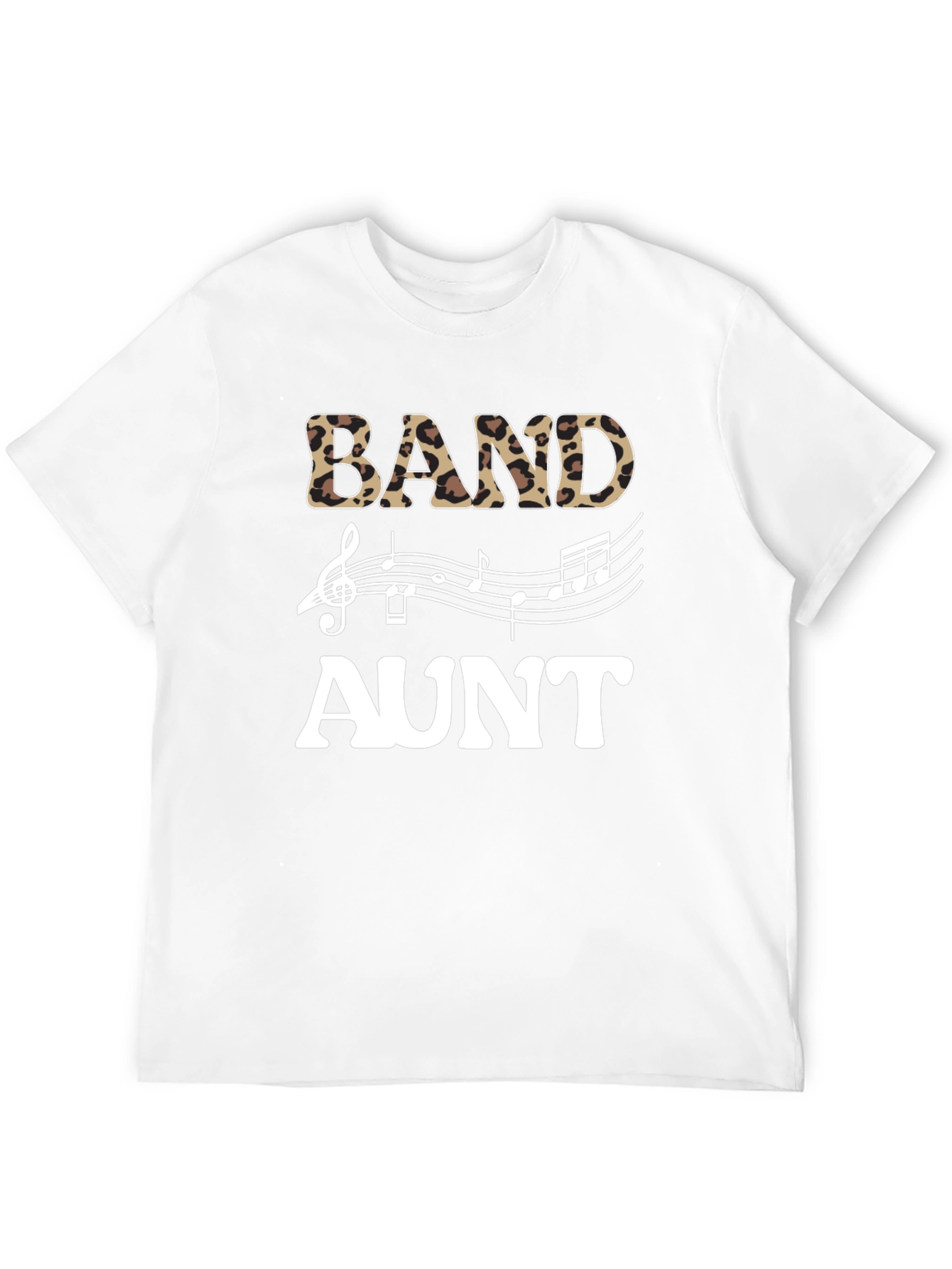 Band Aunt Leopard Print Music T-Shirt