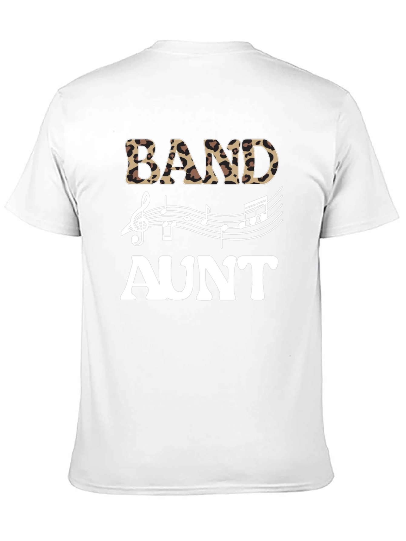Band Aunt Leopard Print Music T-Shirt