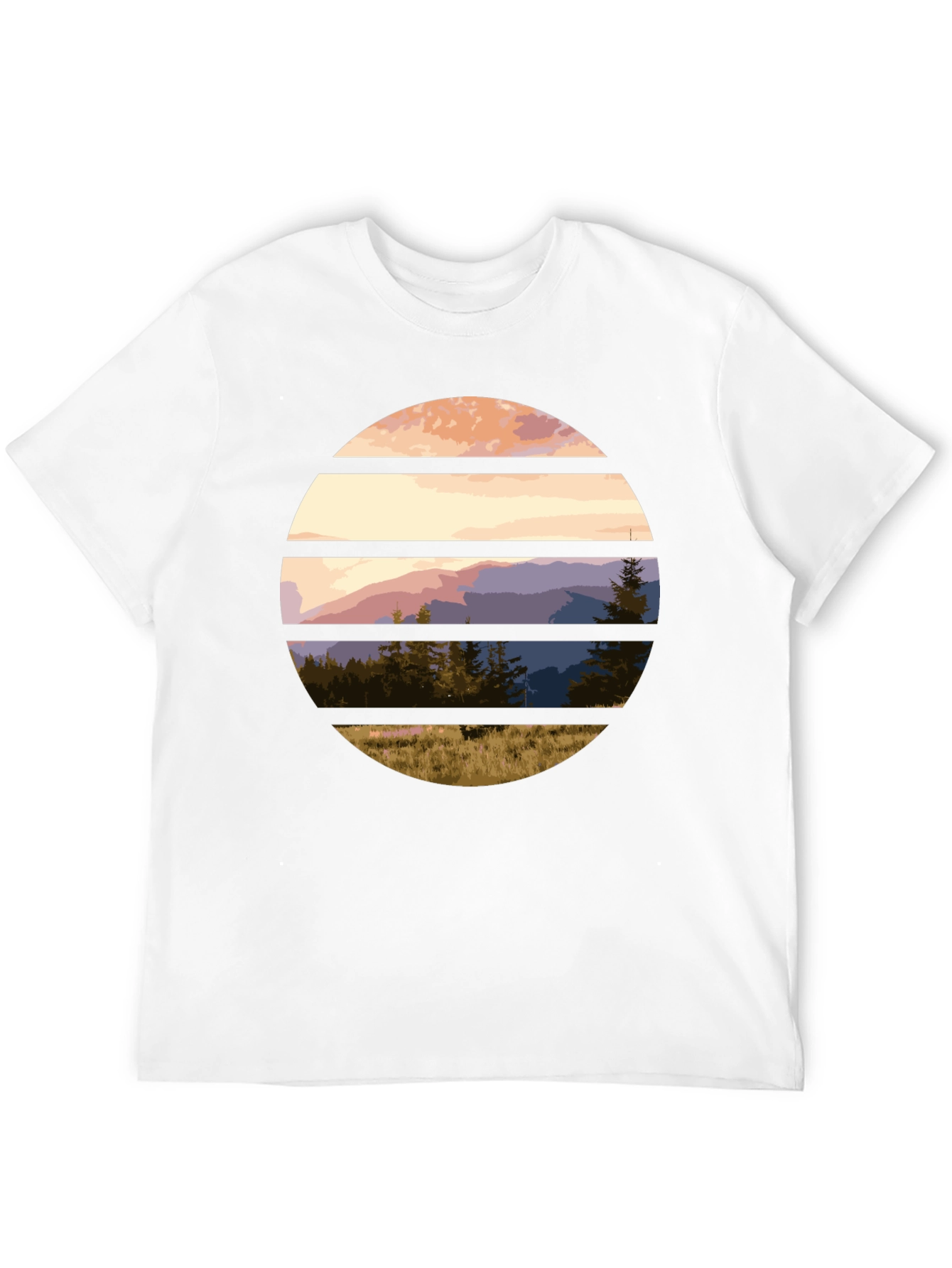 Scenic Mountain Sunset Graphic Tee