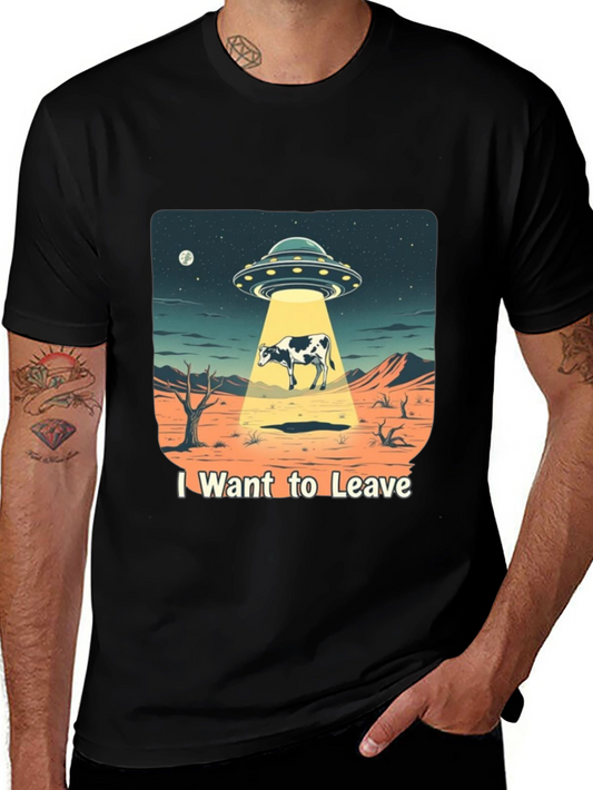 I Want to Leave Alien Cow T-Shirt
